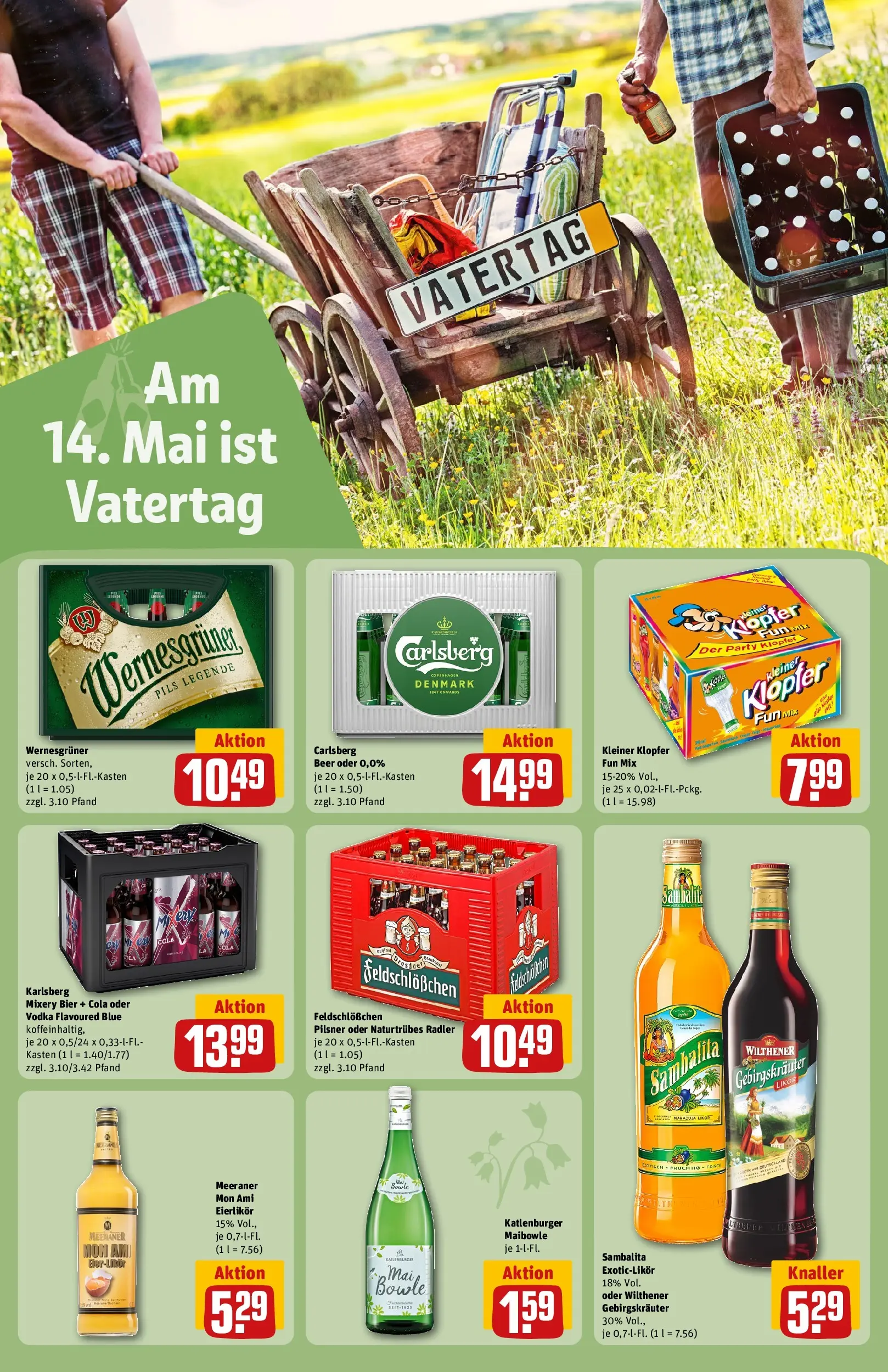 REWE Prospekt ab 04.05.2026 zum Blättern » Angebote | Seite: 22 | Produkte: Wilthener gebirgskrauter, Pils, Wernesgruner, Vodka