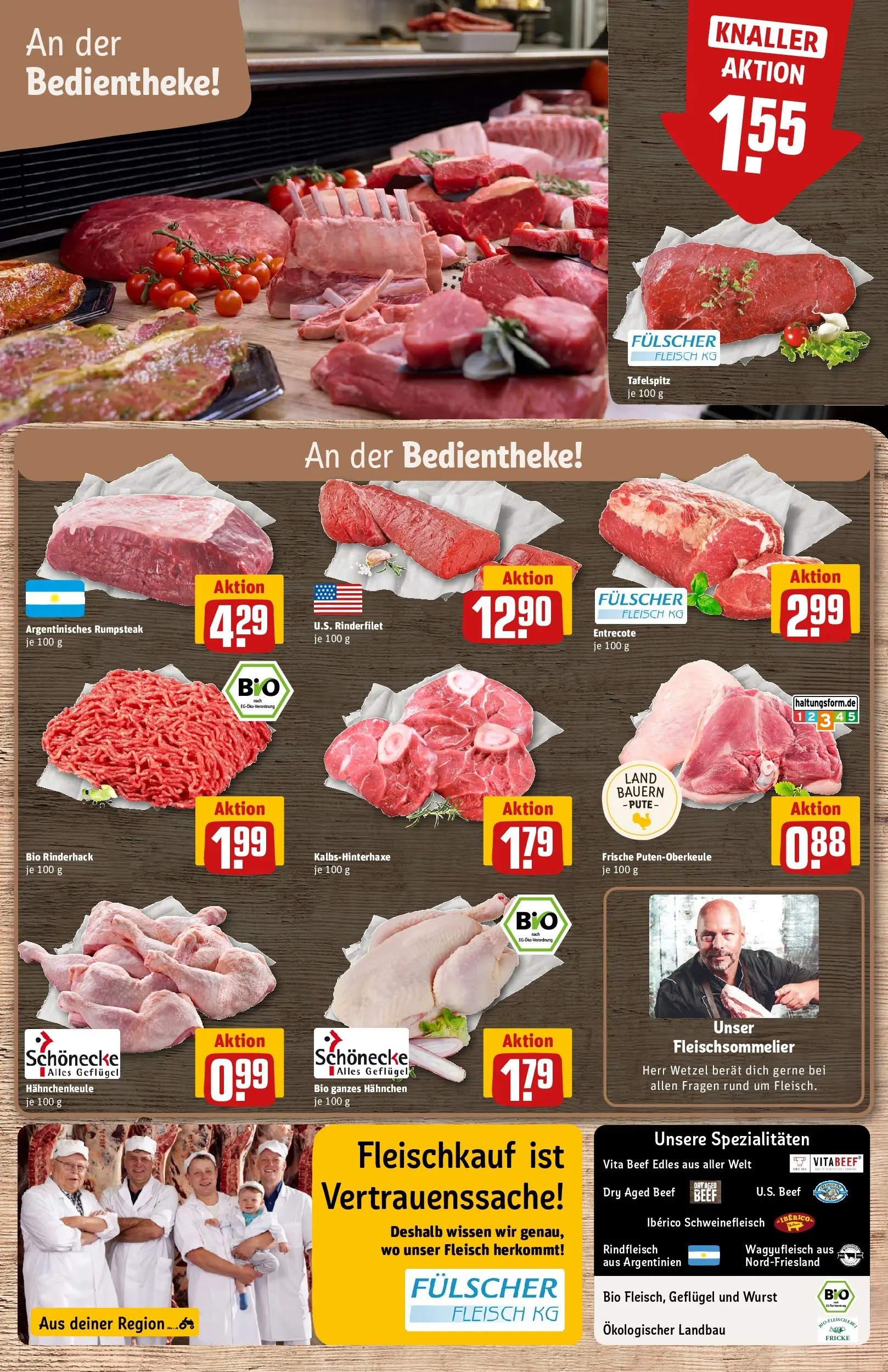 REWE Prospekt ab 04.05.2026 zum Blättern » Angebote | Seite: 12 | Produkte: Tafelspitz, Hahnchen, Rindfleisch, Fleisch