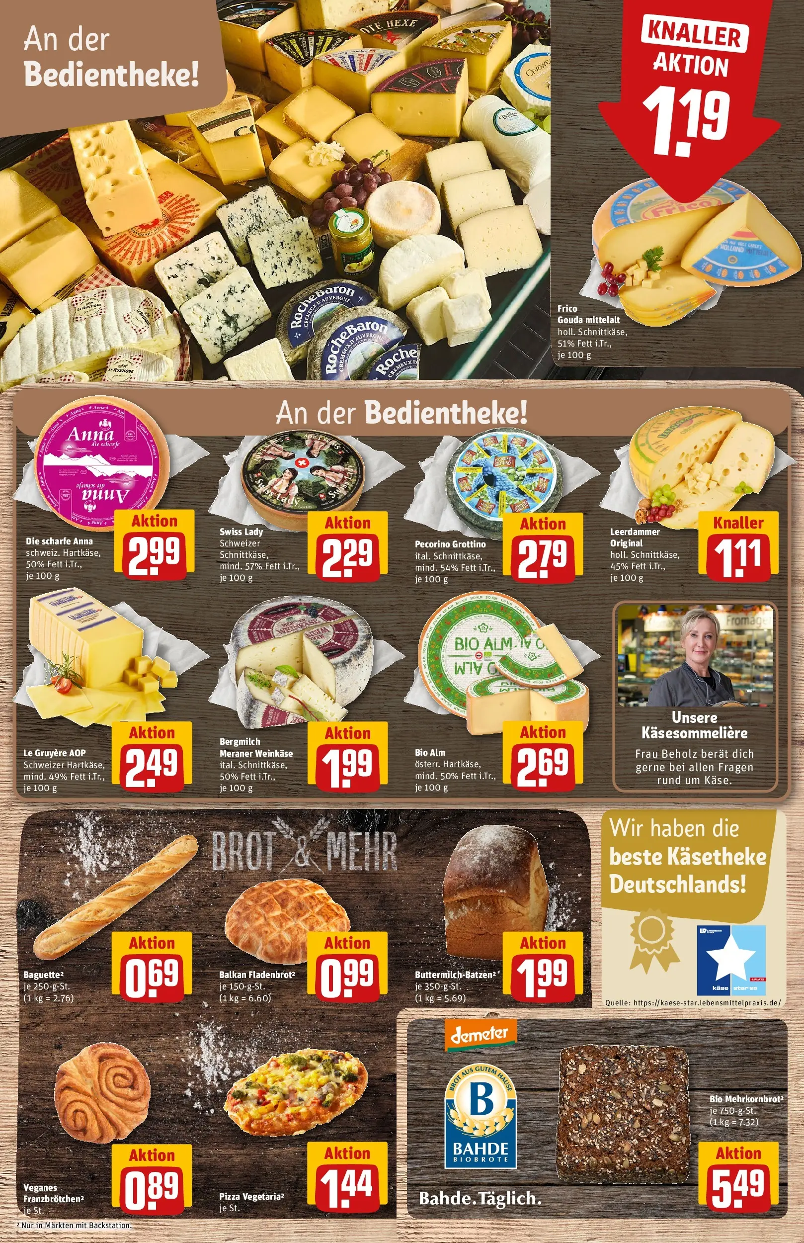 REWE Prospekt ab 04.05.2026 zum Blättern » Angebote | Seite: 17 | Produkte: Käse, Gouda, Leerdammer, Brot