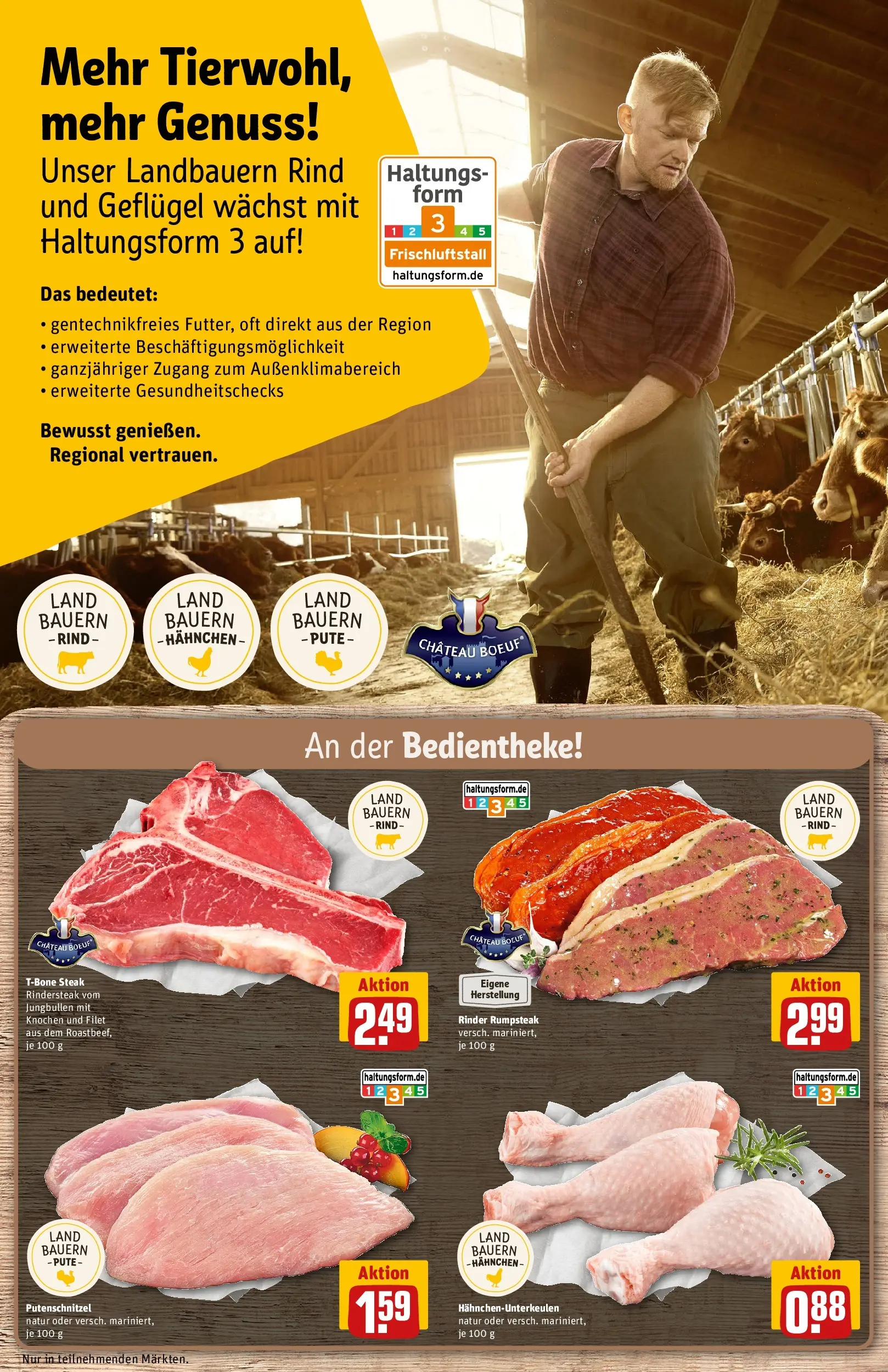 REWE Prospekt ab 04.05.2026 zum Blättern » Angebote | Seite: 14 | Produkte: Rumpsteak, Pute, Putenschnitzel, Steak