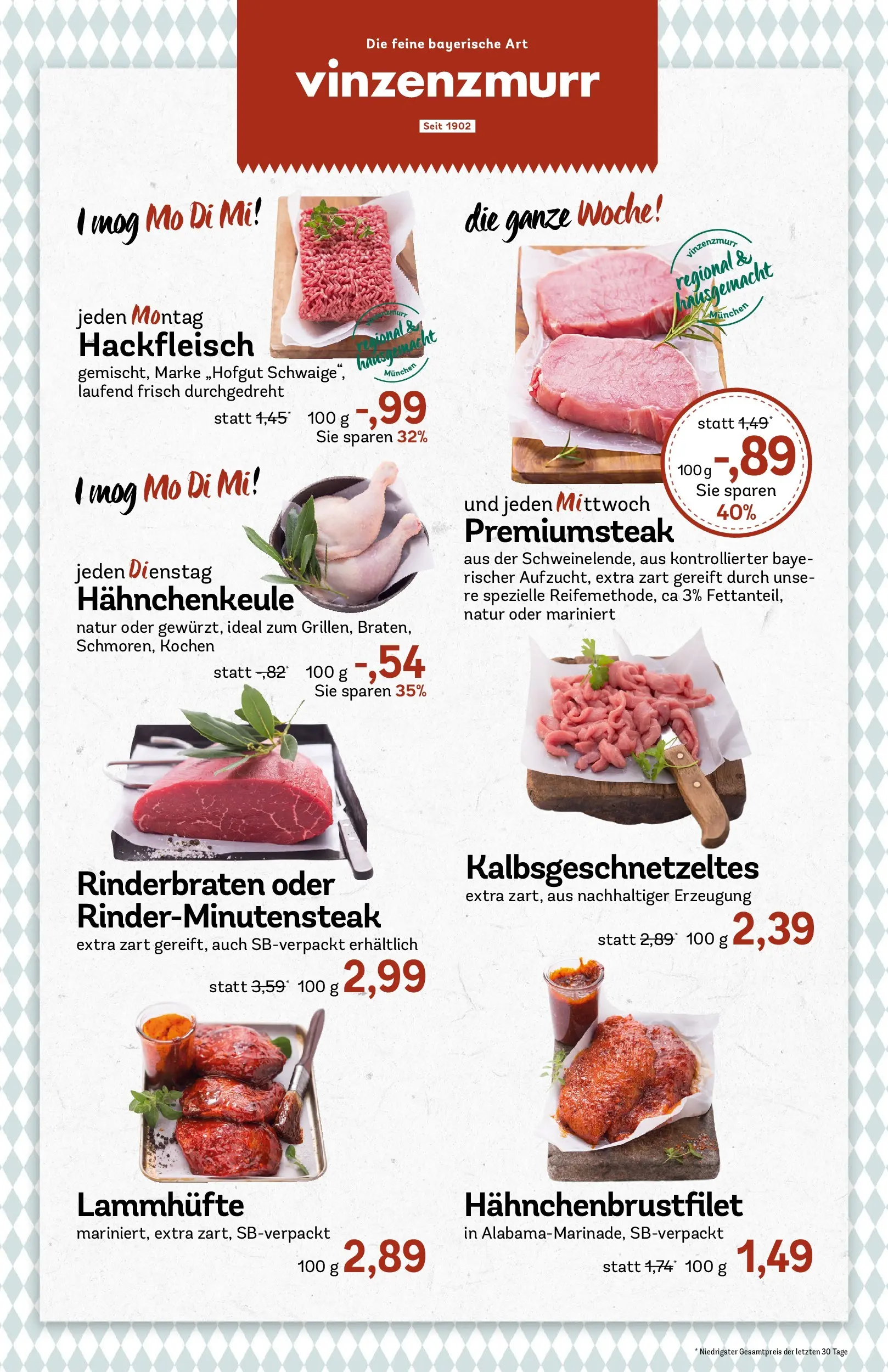 REWE Prospekt ab 04.05.2026 zum Blättern » Angebote | Seite: 12 | Produkte: Rinderbraten, Steak, Hackfleisch