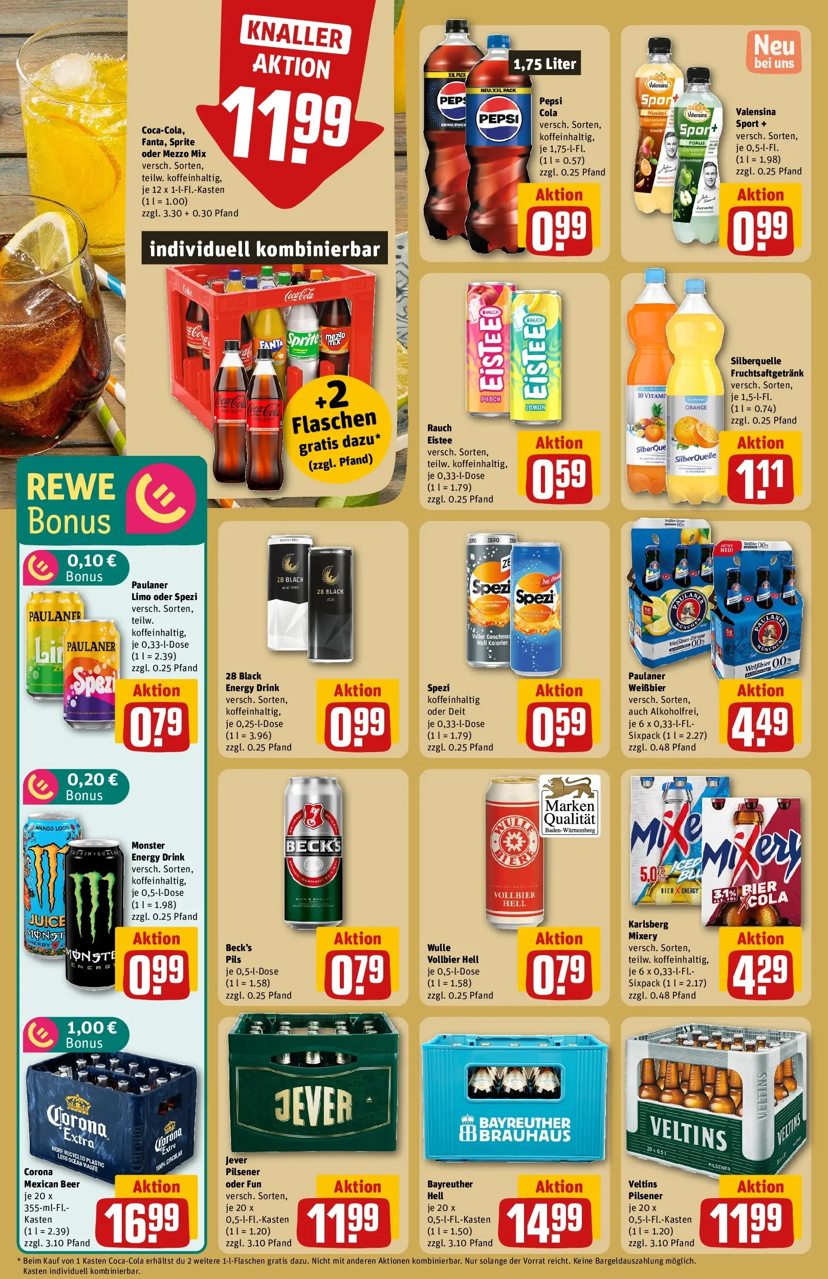 REWE Prospekt ab 04.05.2026 zum Blättern » Angebote | Seite: 20 | Produkte: Bayreuther hell, Mezzo mix, Bier, Paulaner spezi
