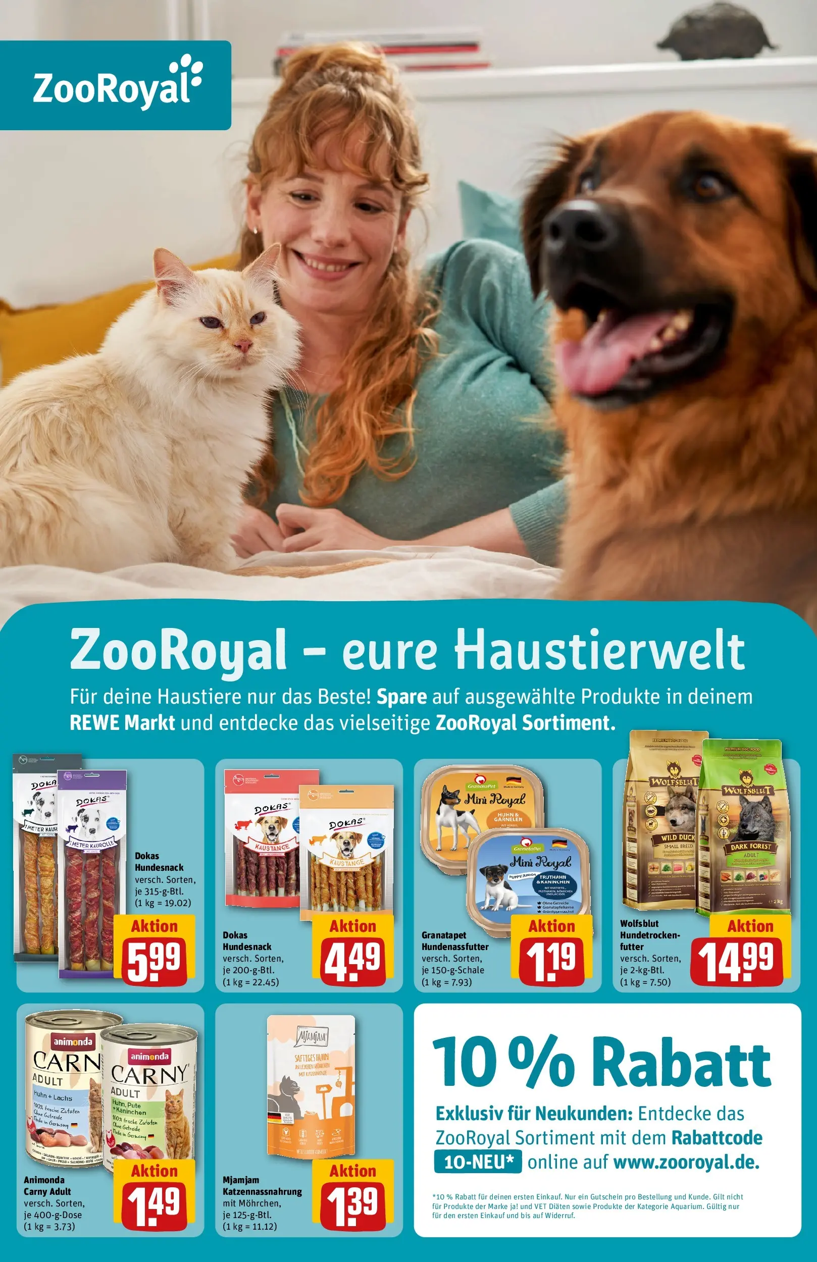 REWE Prospekt ab 04.05.2026 zum Blättern » Angebote | Seite: 16 | Produkte: Pute, Kaninchen, Garnelen, Lachs