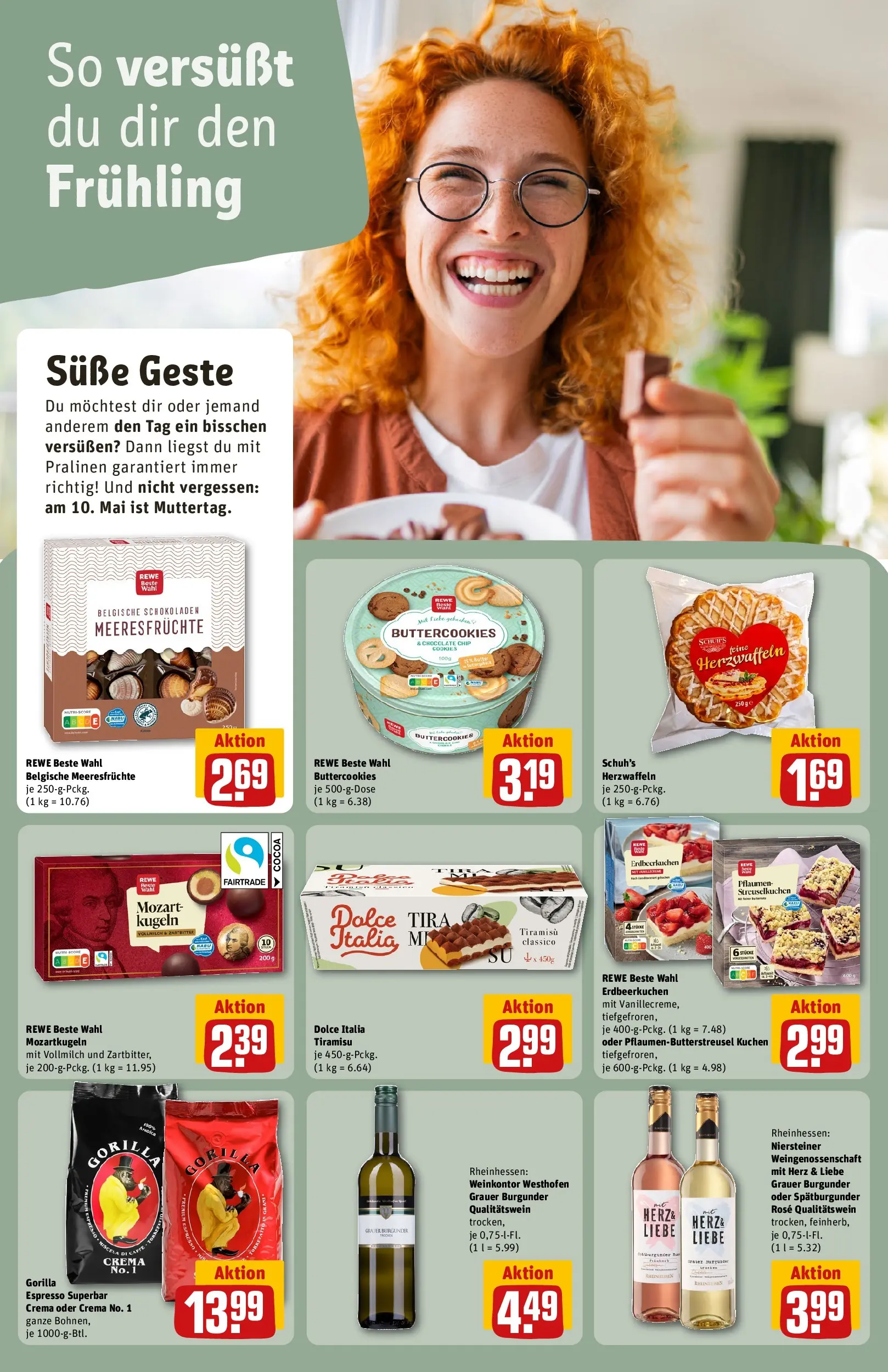 REWE Prospekt ab 04.05.2026 zum Blättern » Angebote | Seite: 18 | Produkte: Pflaumen, Meeresfrüchte, Kuchen