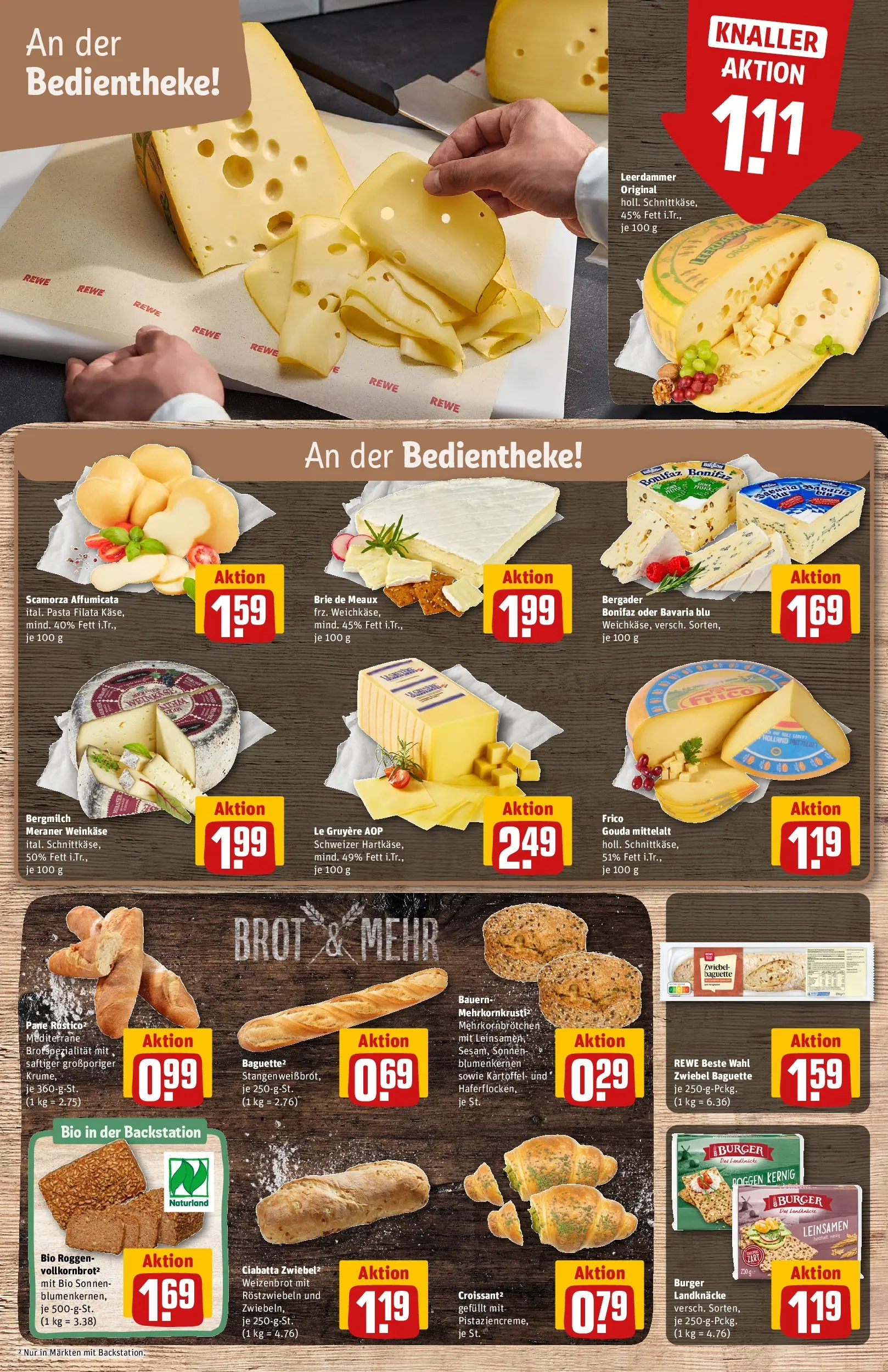 REWE Prospekt ab 04.05.2026 zum Blättern » Angebote | Seite: 15 | Produkte: Gouda, Pane, Burger, Brot