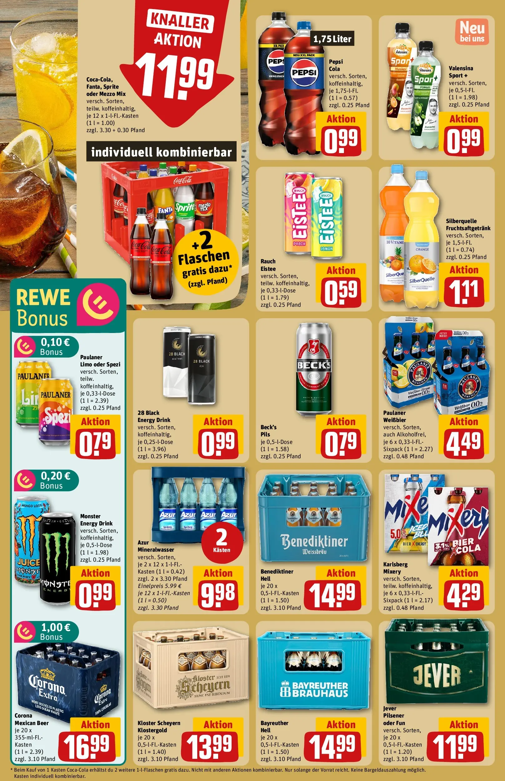 REWE Prospekt ab 04.05.2026 zum Blättern » Angebote | Seite: 20 | Produkte: Mezzo mix, Energy, Jever, Pepsi