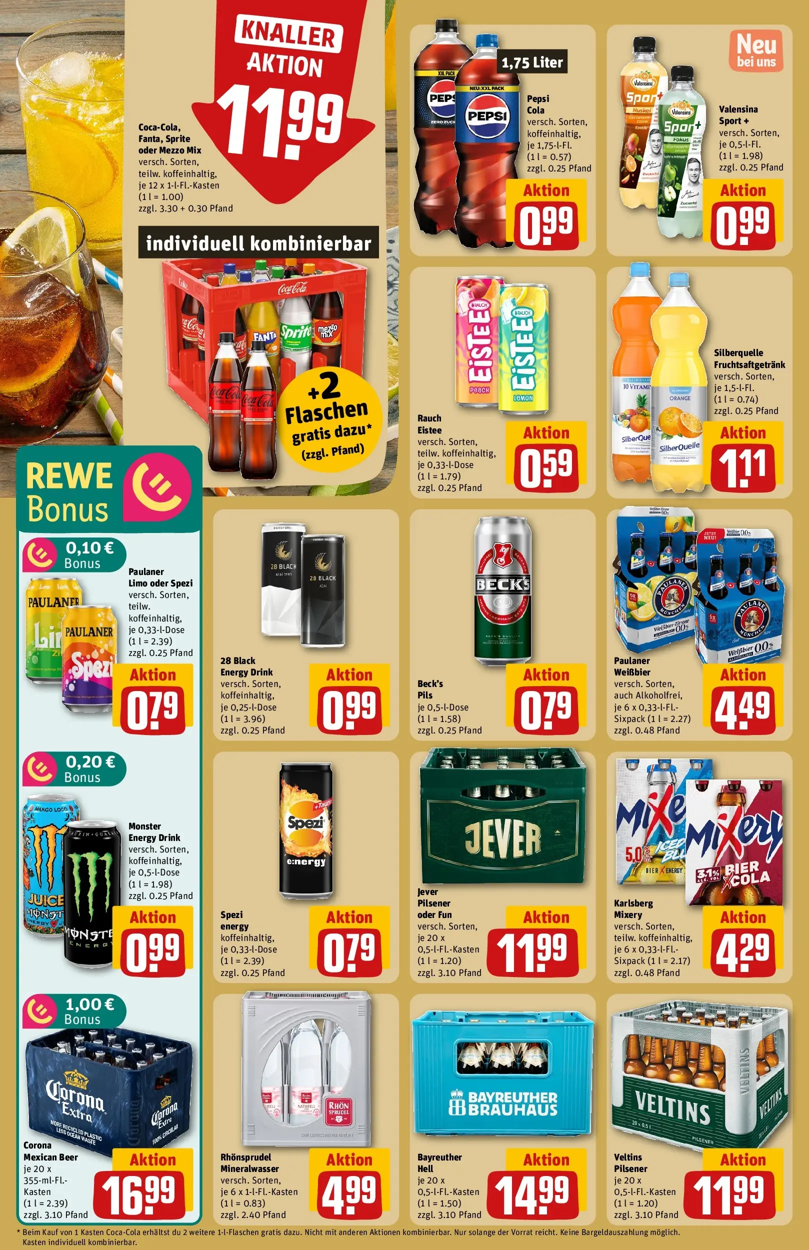 REWE Prospekt ab 04.05.2026 zum Blättern » Angebote | Seite: 20 | Produkte: Sprite, Weißbier, Monster, Mixery