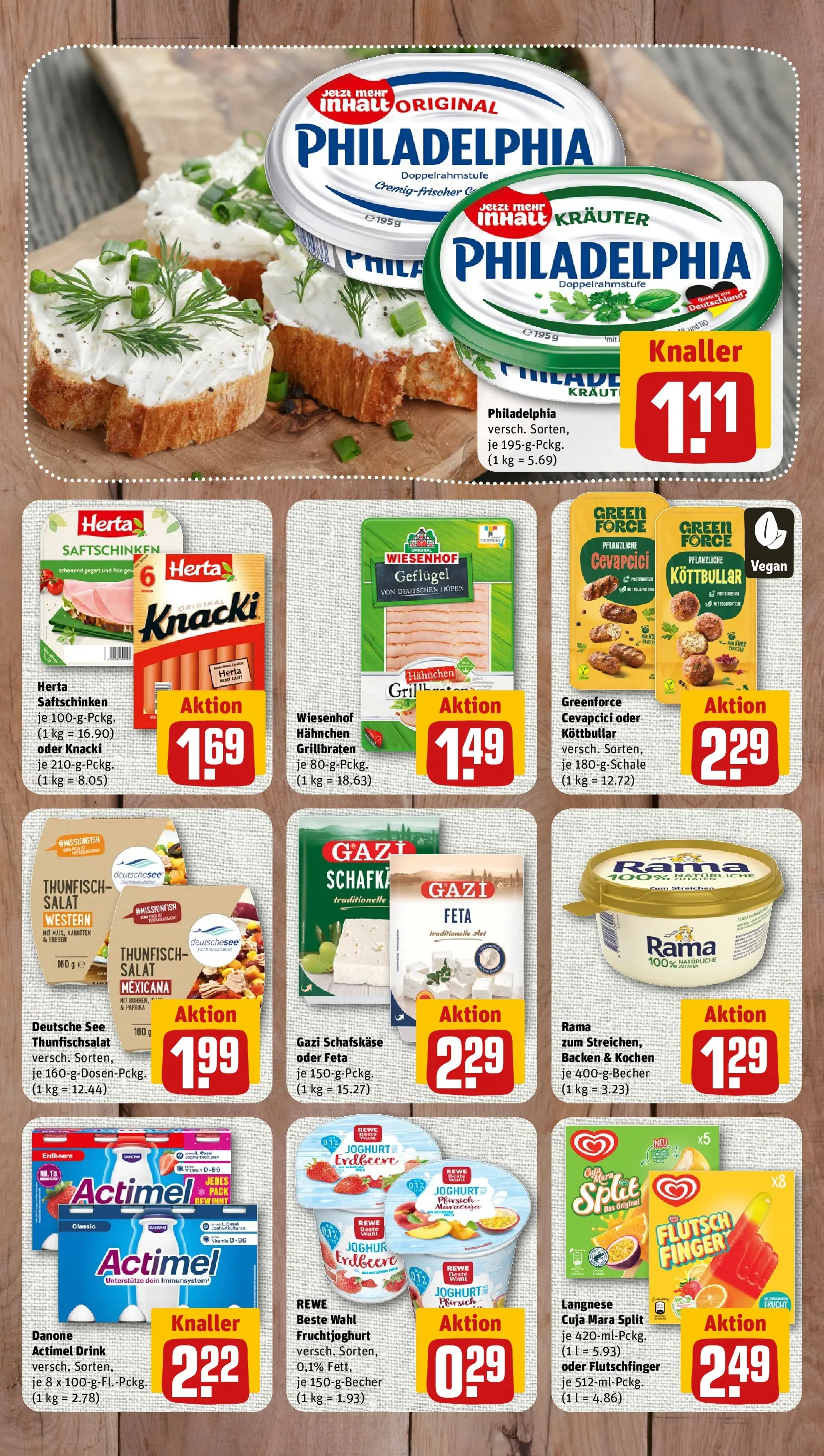 REWE Prospekt ab 04.05.2026 zum Blättern » Angebote | Seite: 7 | Produkte: Rama, Feta, Paprika, Kraut