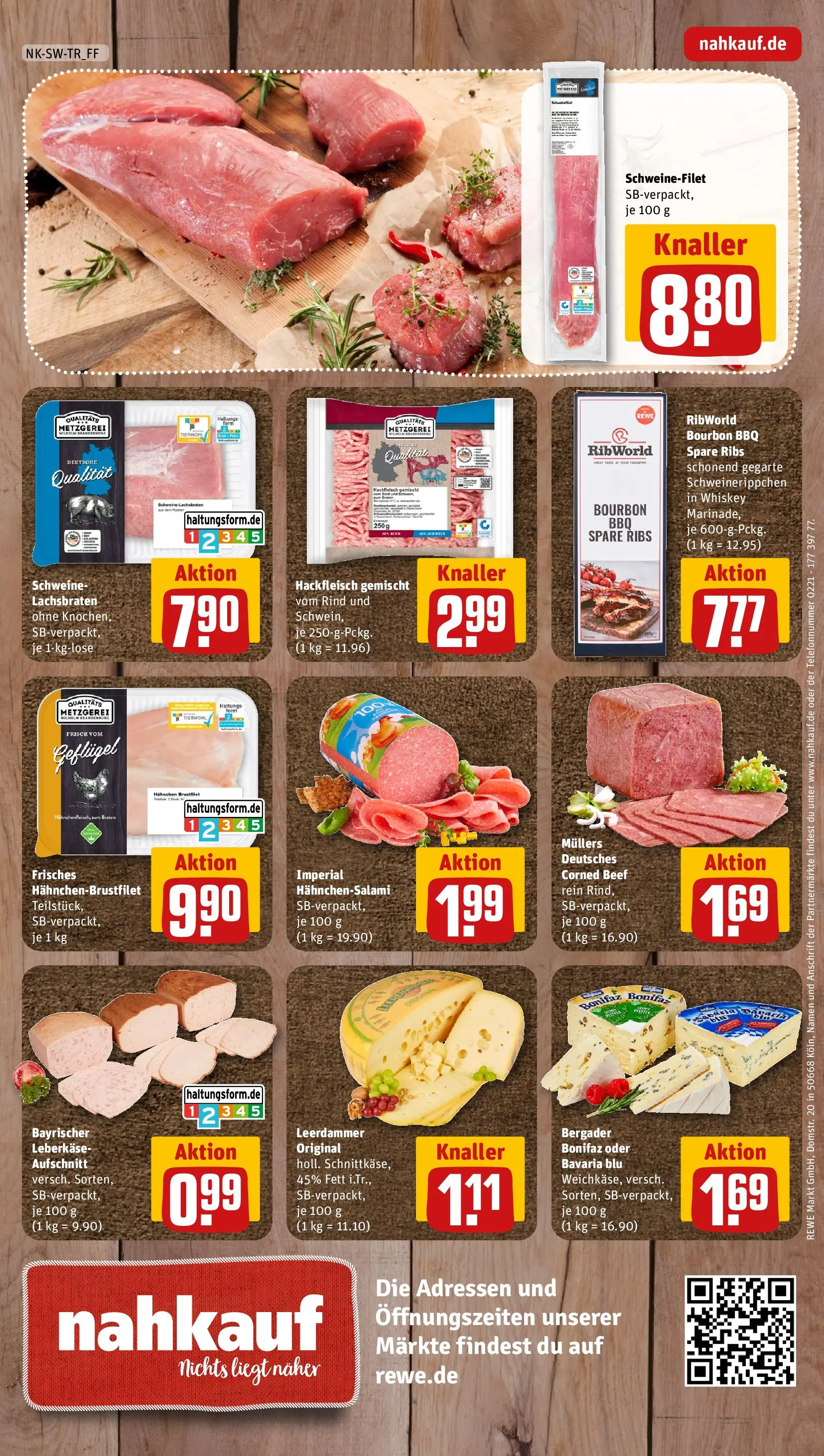 REWE Prospekt ab 04.05.2026 zum Blättern » Angebote | Seite: 8 | Produkte: Hahnchen, Bourbon, Whiskey, Hackfleisch
