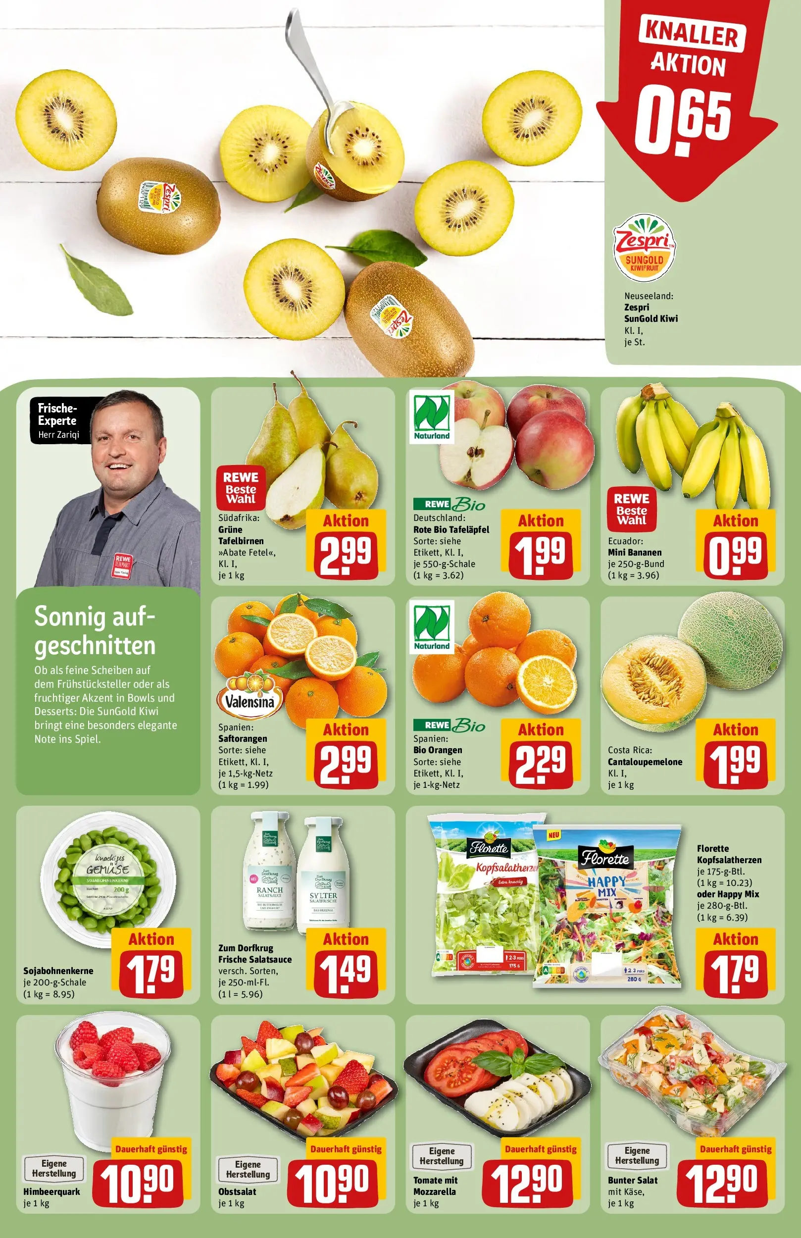 REWE Prospekt ab 04.05.2026 zum Blättern » Angebote | Seite: 10 | Produkte: Käse, Dressing, Kiwi, Salat