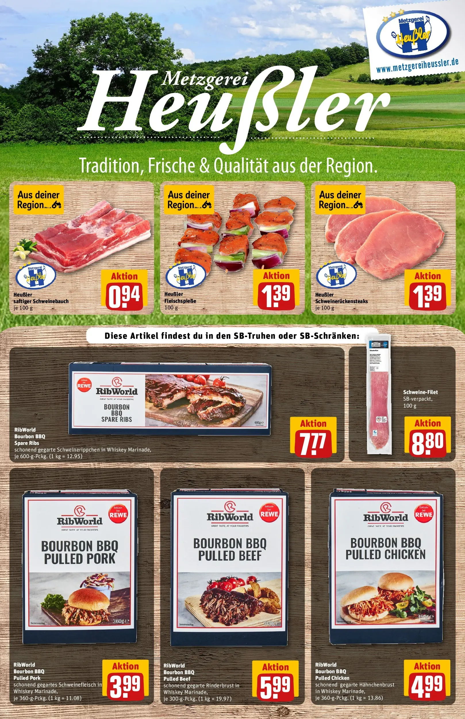 REWE Prospekt ab 04.05.2026 zum Blättern » Angebote | Seite: 12 | Produkte: Schweinebauch, Schweinefilet, Bourbon, Hahnchenbrust