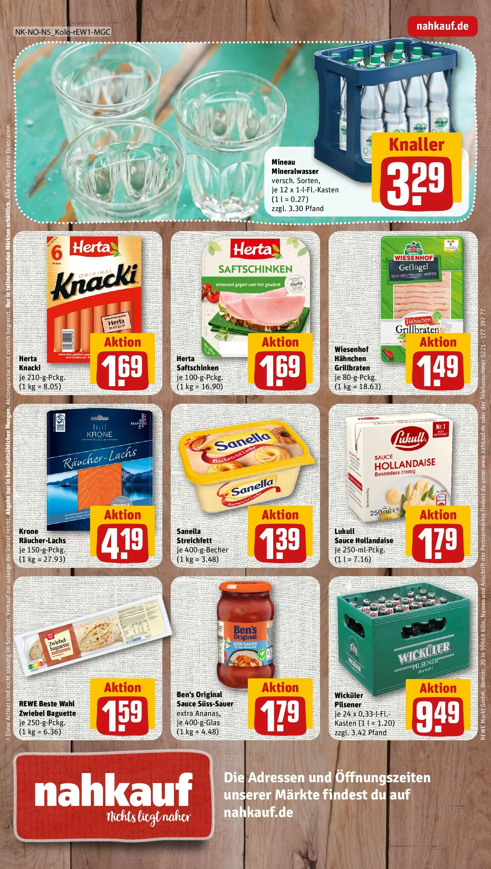 REWE Prospekt ab 04.05.2026 zum Blättern » Angebote | Seite: 12 | Produkte: Margarine, Hahnchen, Mineralwasser, Sanella