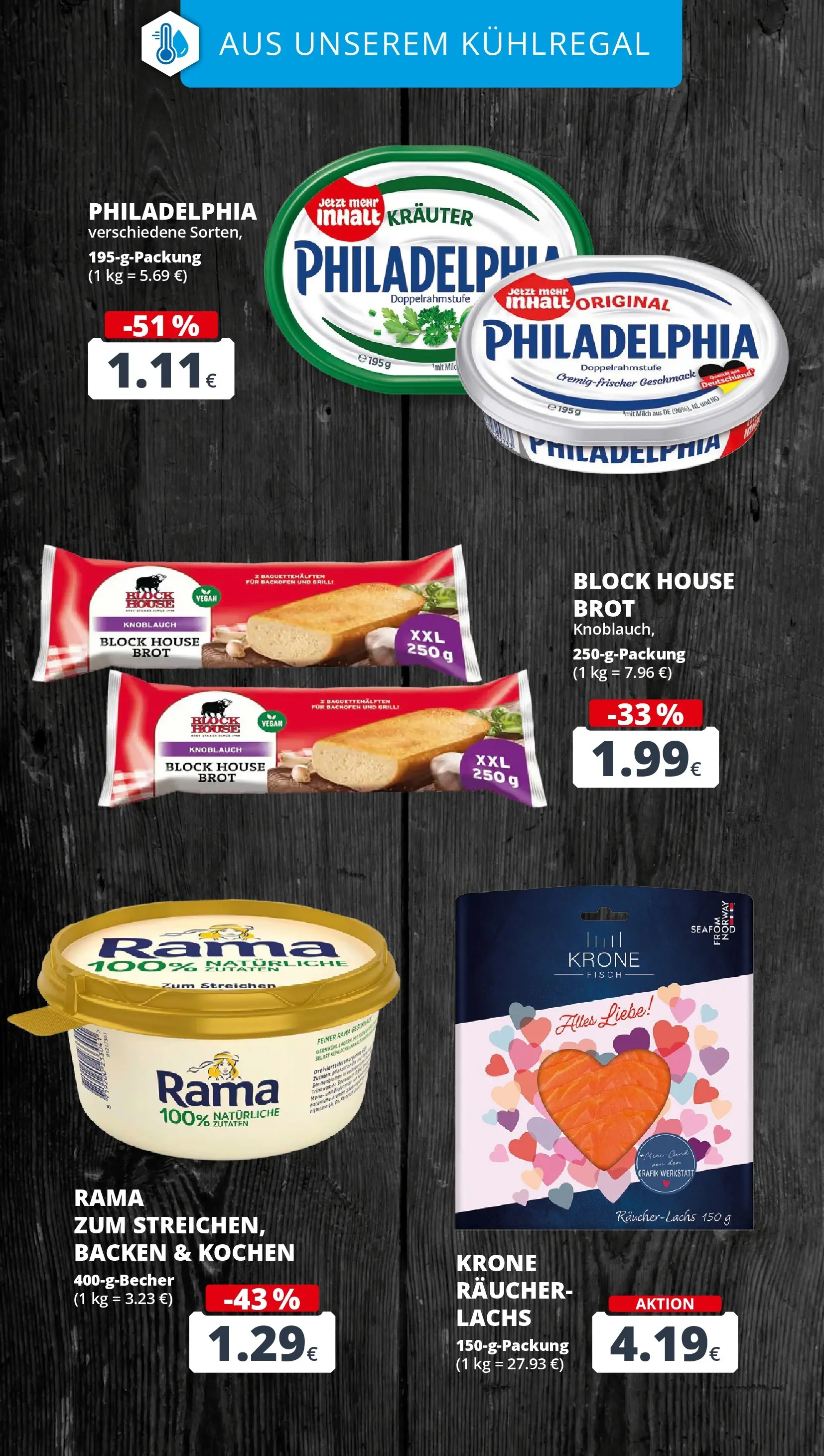 REWE Prospekt ab 04.05.2026 zum Blättern » Angebote | Seite: 15 | Produkte: Rama, Lachs, Räucherlachs, Brot