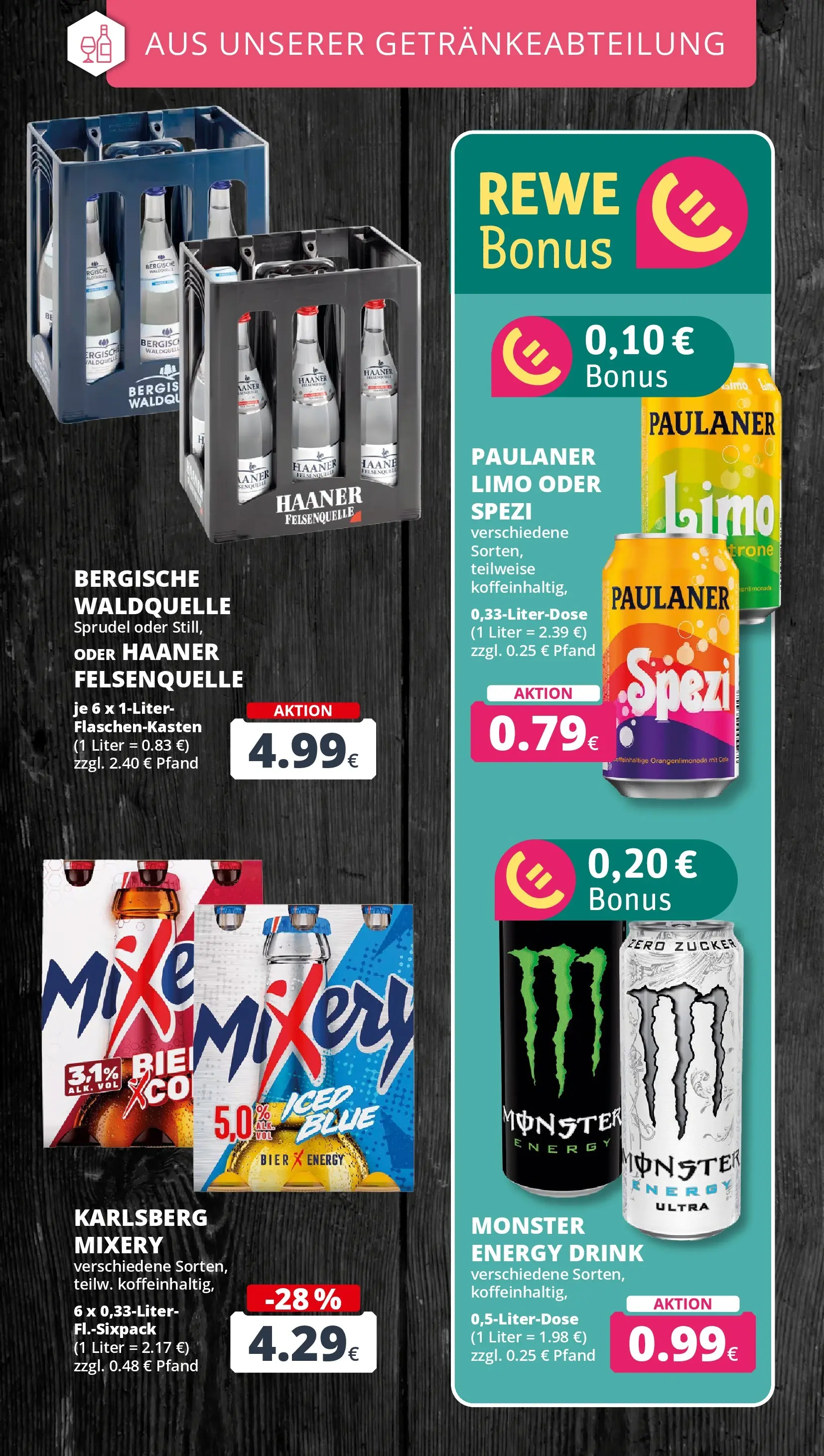 REWE Prospekt ab 04.05.2026 zum Blättern » Angebote | Seite: 18 | Produkte: Bier, Monster, Mixery, Paulaner