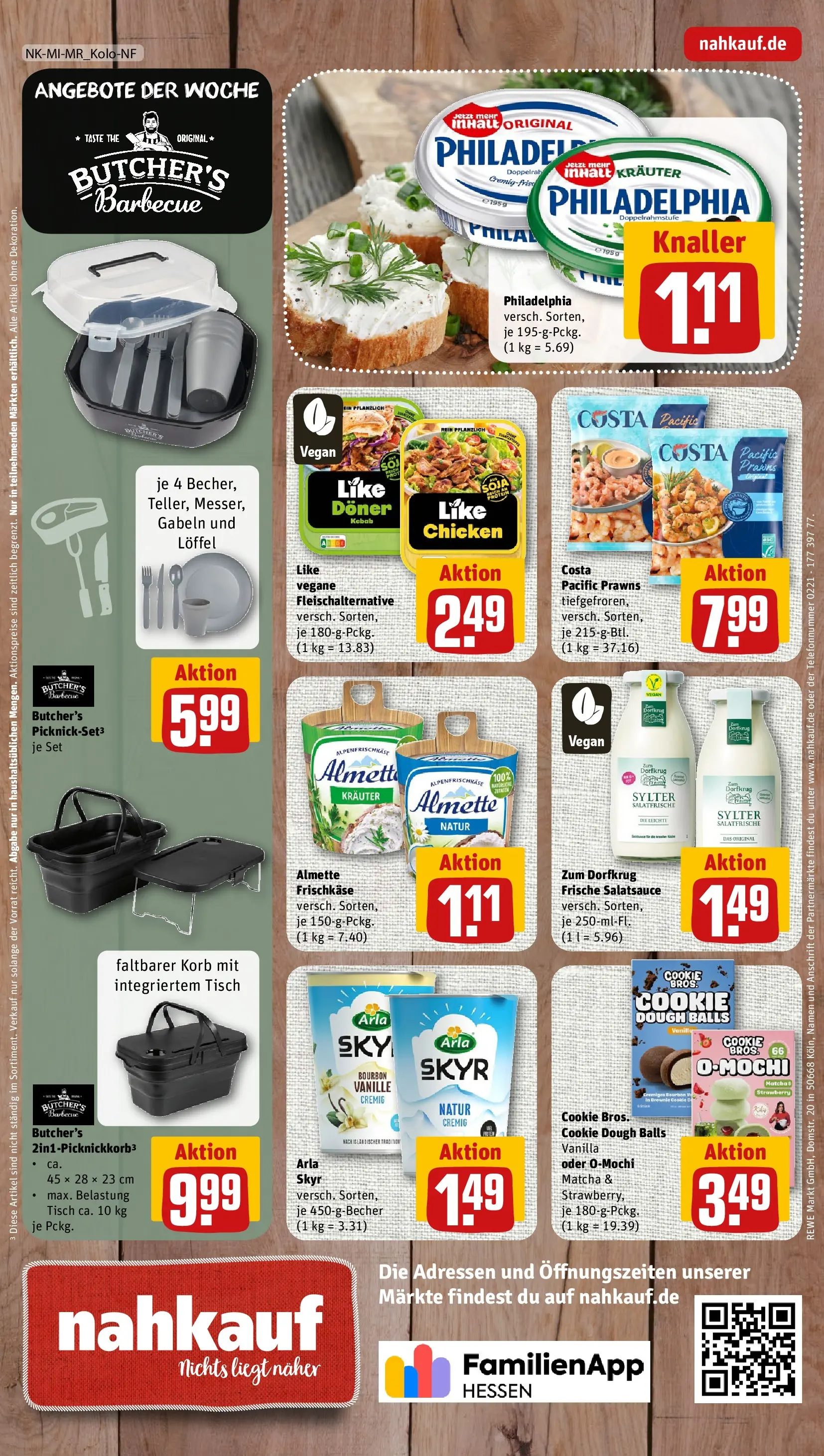 REWE Prospekt ab 04.05.2026 zum Blättern » Angebote | Seite: 8 | Produkte: Tisch, Philadelphia, Skyr, Bourbon