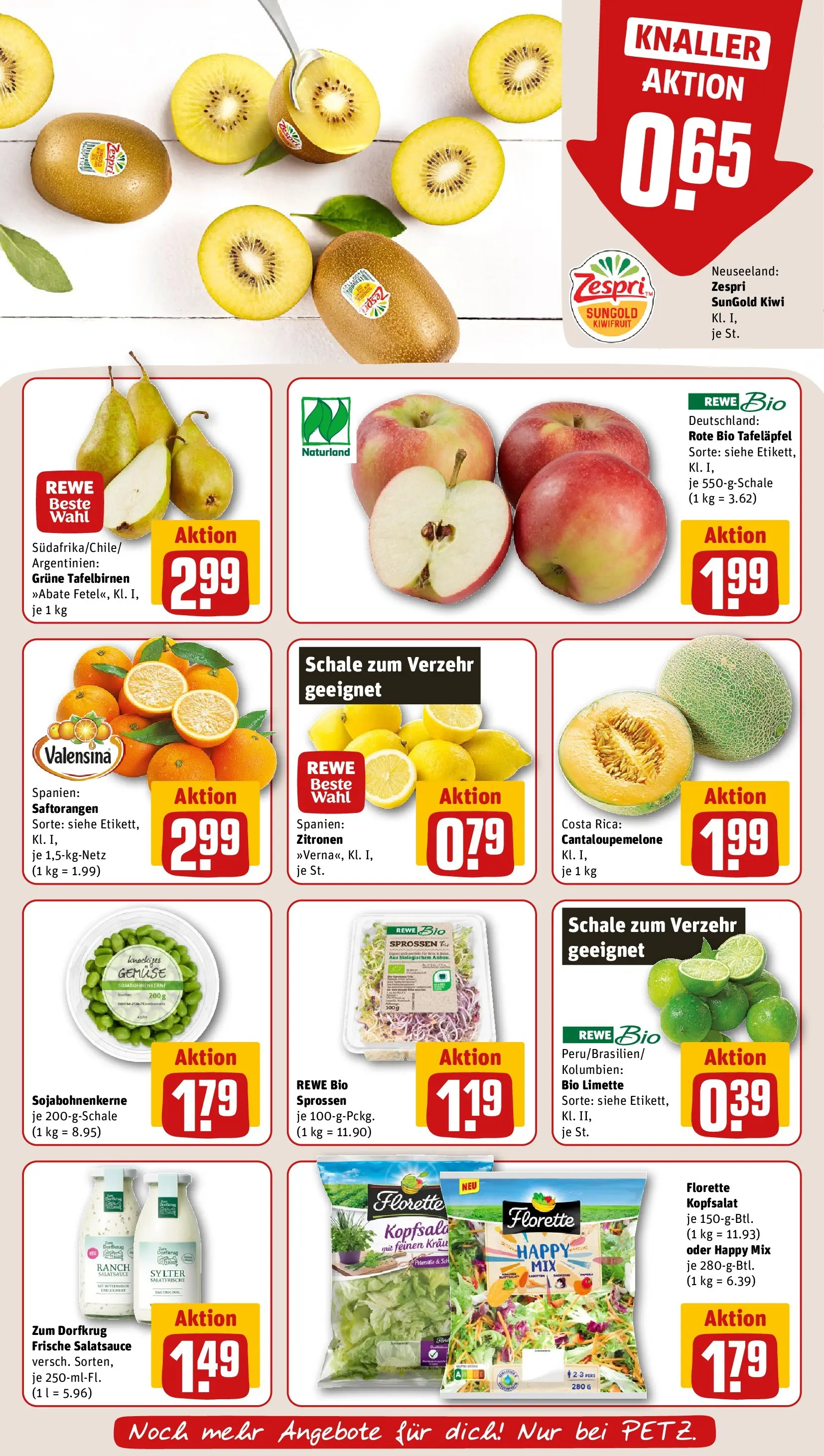 REWE Prospekt ab 04.05.2026 zum Blättern » Angebote | Seite: 8 | Produkte: Valensina, Gemüse, Limette, Zitronen