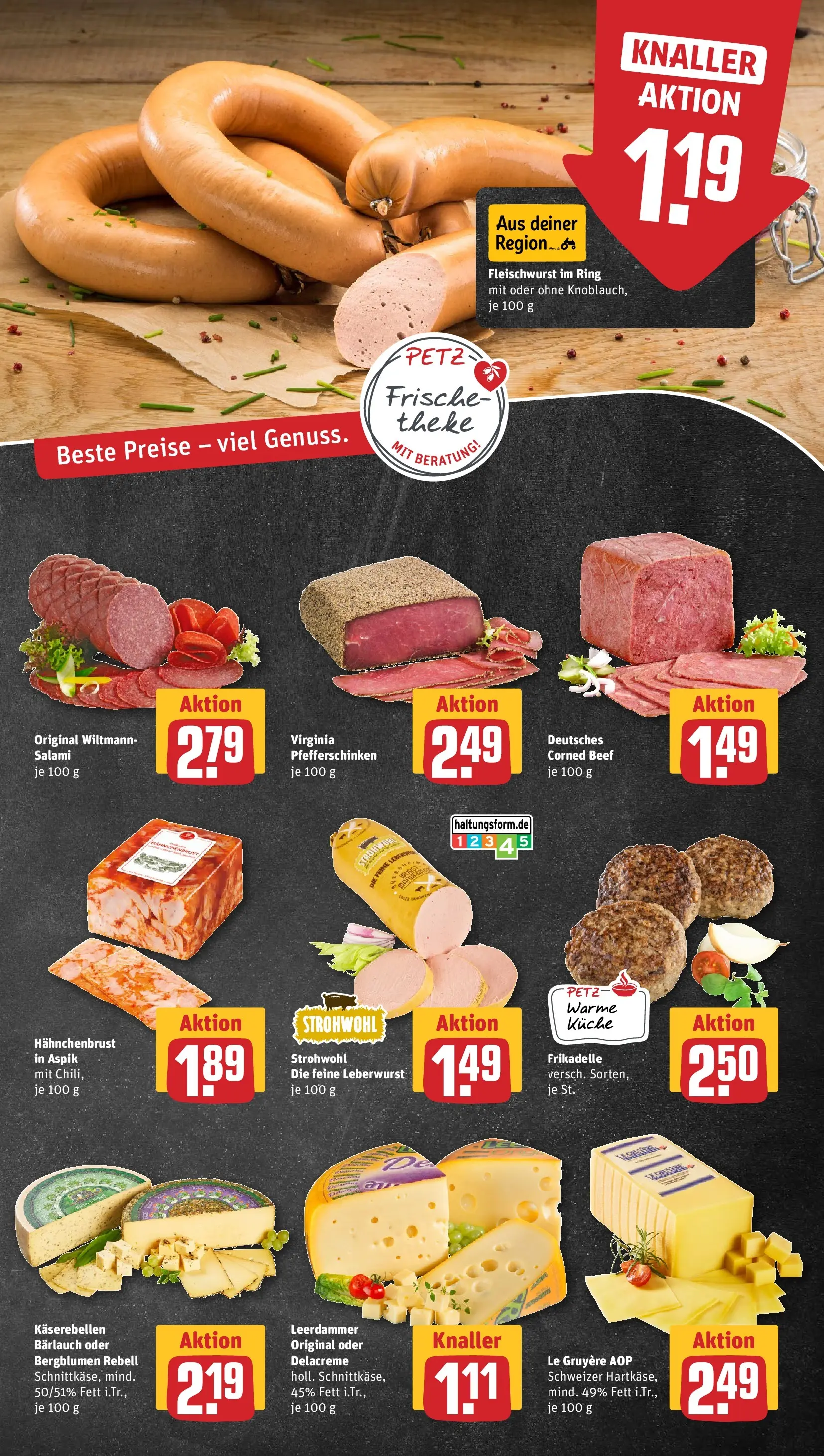 REWE Prospekt ab 04.05.2026 zum Blättern » Angebote | Seite: 11 | Produkte: Theke, Küche, Leerdammer, Salami