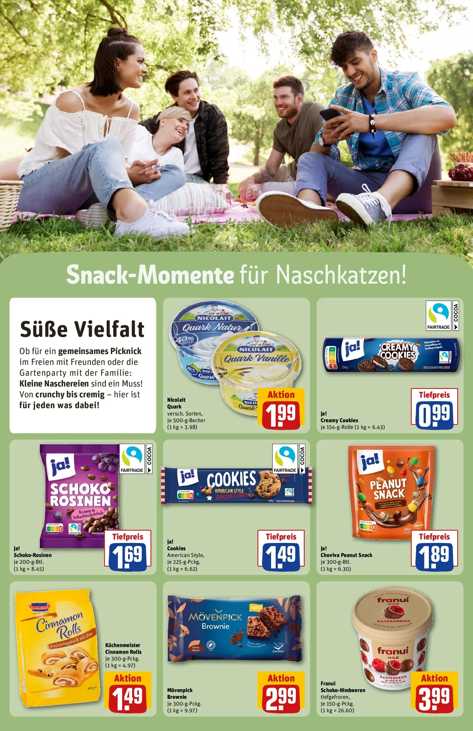 REWE Prospekt ab 04.05.2026 zum Blättern » Angebote | Seite: 18 | Produkte: Quark, Rosinen, Chips
