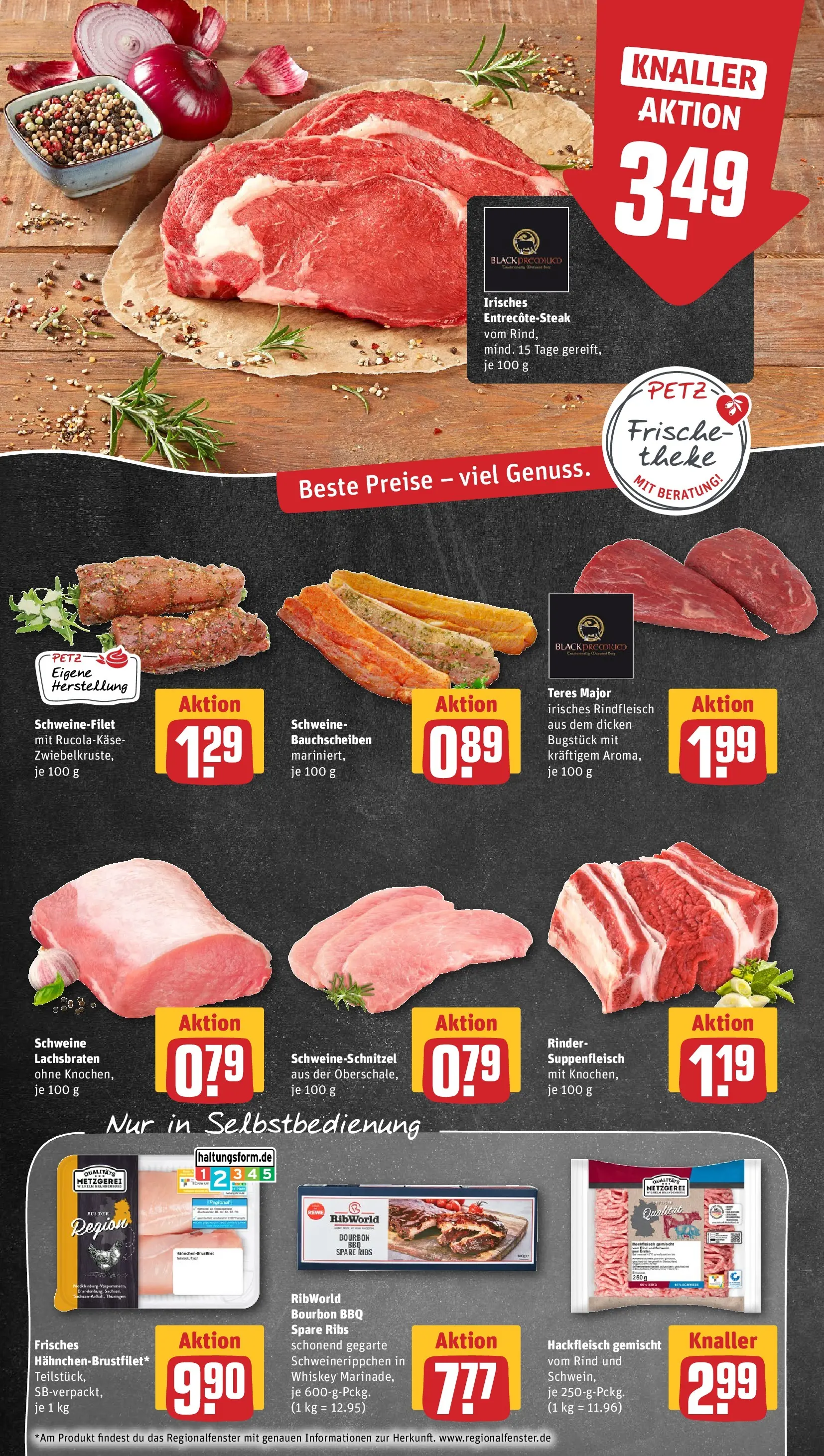 REWE Prospekt ab 04.05.2026 zum Blättern » Angebote | Seite: 12 | Produkte: Suppenfleisch, Rindfleisch, Bourbon, Whiskey