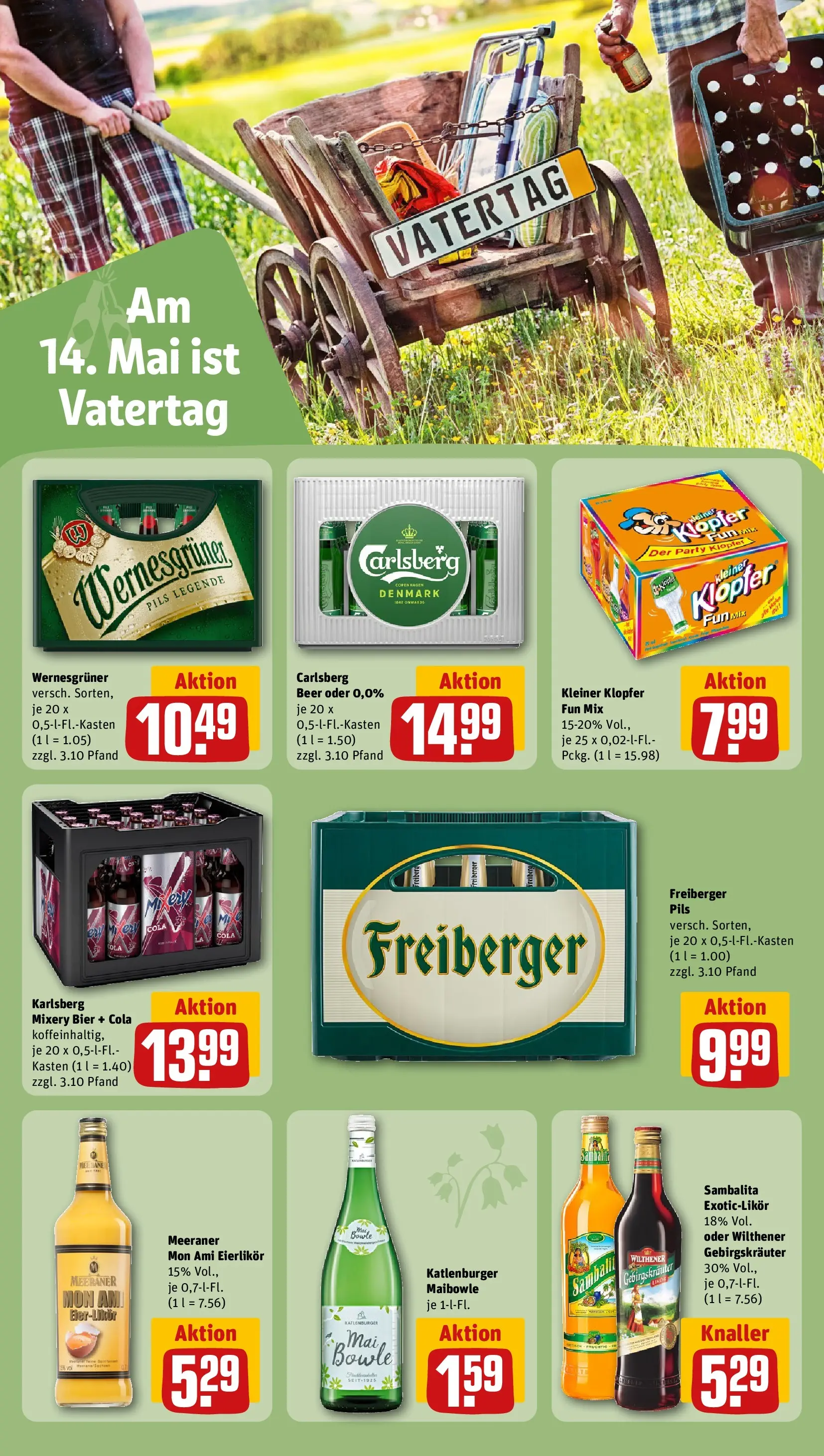 REWE Prospekt ab 04.05.2026 zum Blättern » Angebote | Seite: 22 | Produkte: Cola, Wilthener, Wernesgruner, Mixery