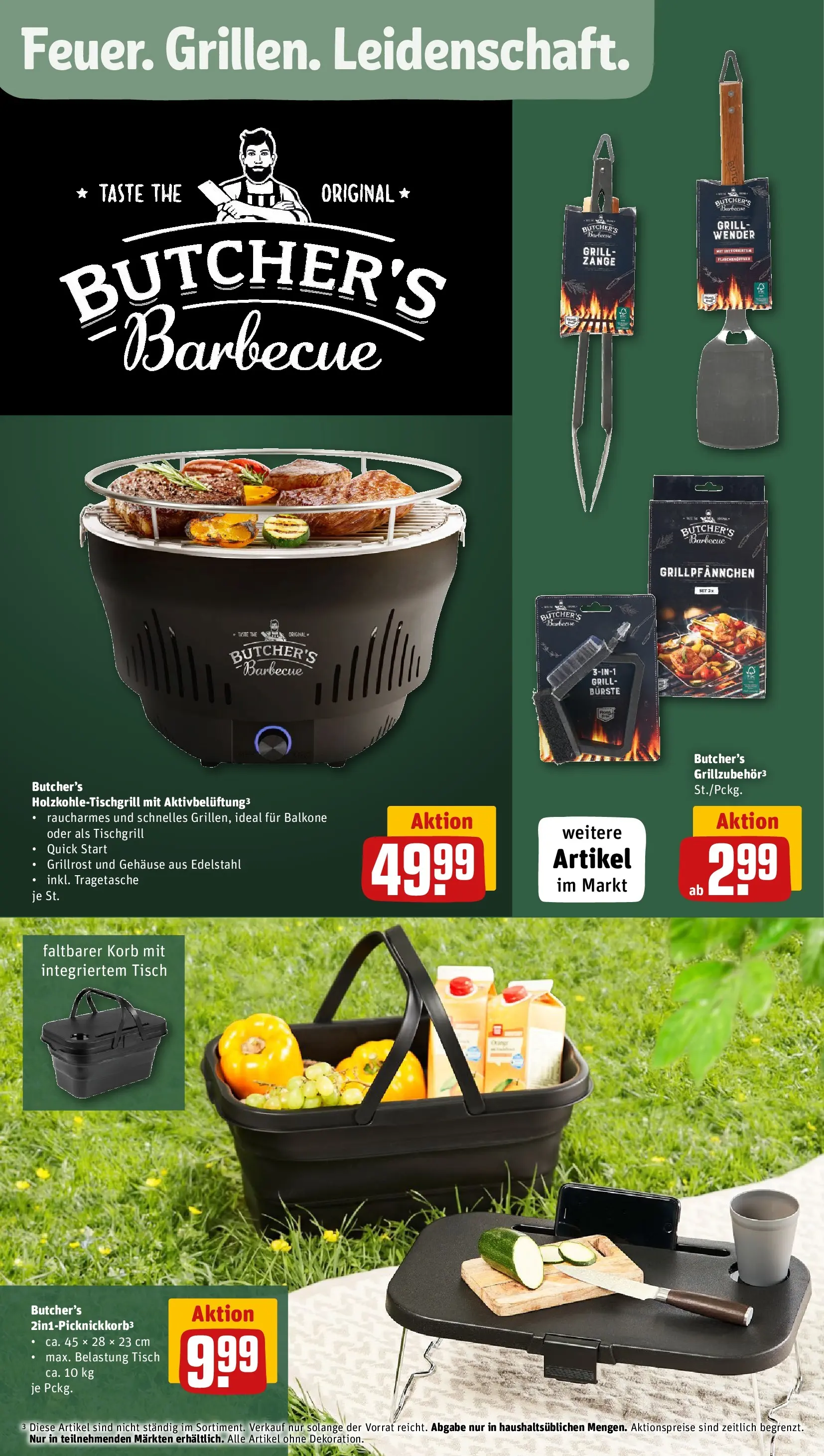 REWE Prospekt ab 04.05.2026 zum Blättern » Angebote | Seite: 30 | Produkte: Grill, Tisch, Korb, Bürste