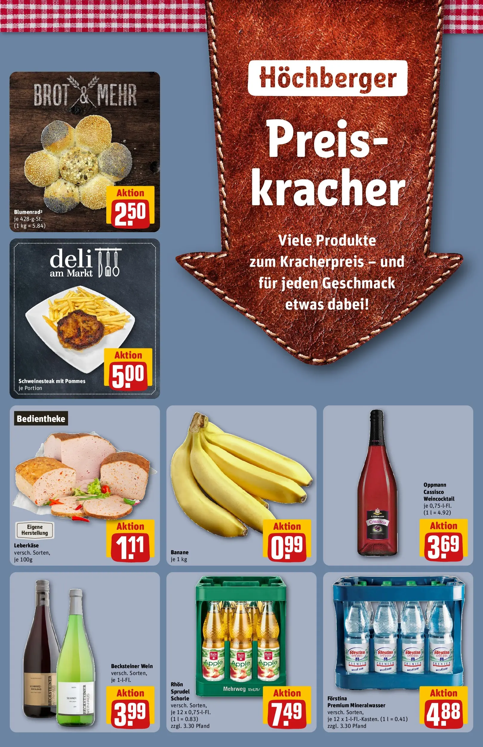 REWE Prospekt ab 04.05.2026 zum Blättern » Angebote | Seite: 41 | Produkte: Pommes, Mineralwasser, Apple, Leberkase