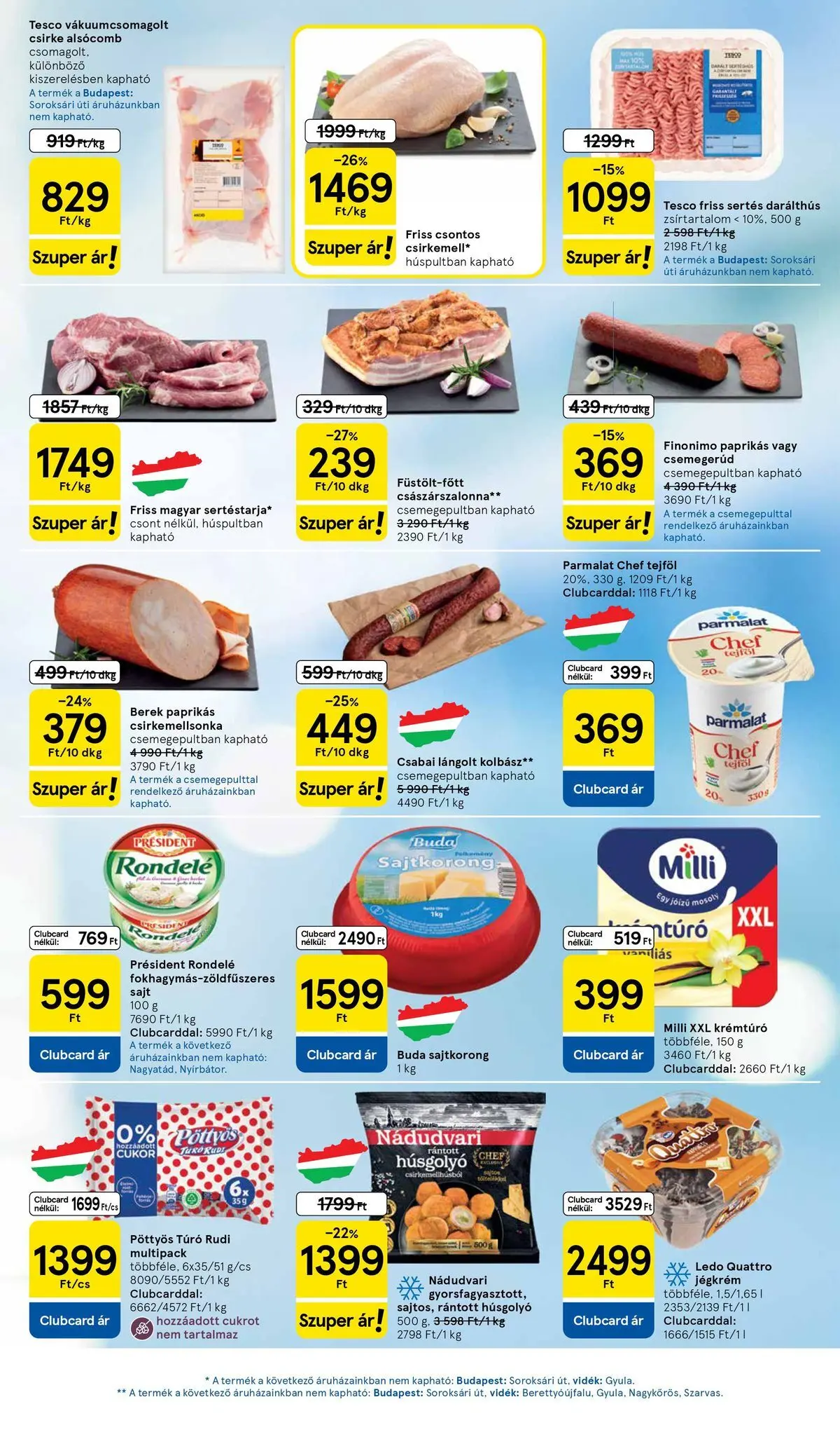 Tesco akciós újság - 2026.04.29.-tól - online | Oldal: 3 | Termékek: Krémtúró, Csirke alsócomb, Lángolt kolbász, Cukor