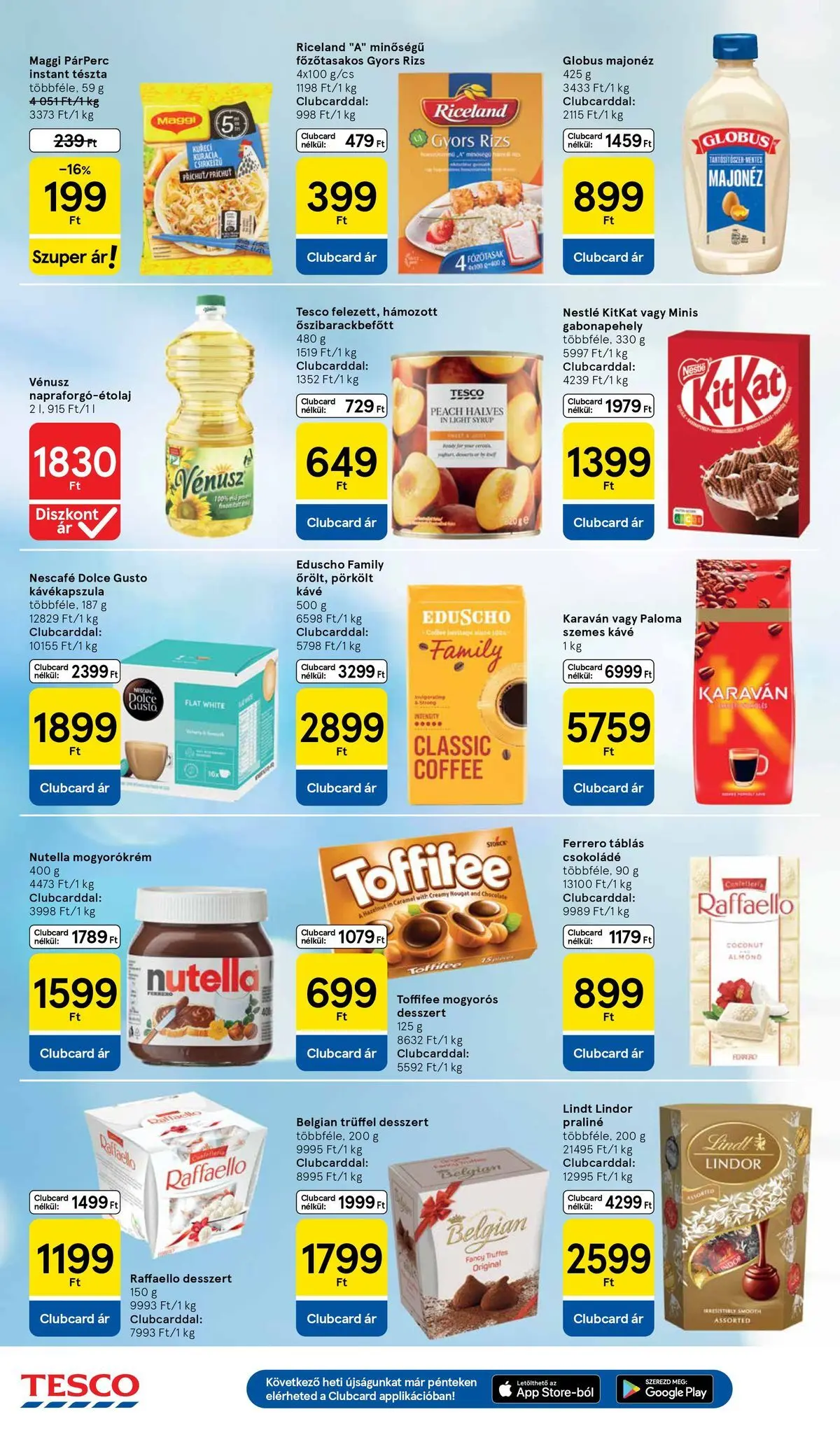 Tesco akciós újság - 2026.04.29.-tól - online | Oldal: 4 | Termékek: Raffaello, Nutella, Gyors rizs, Szemes kávé