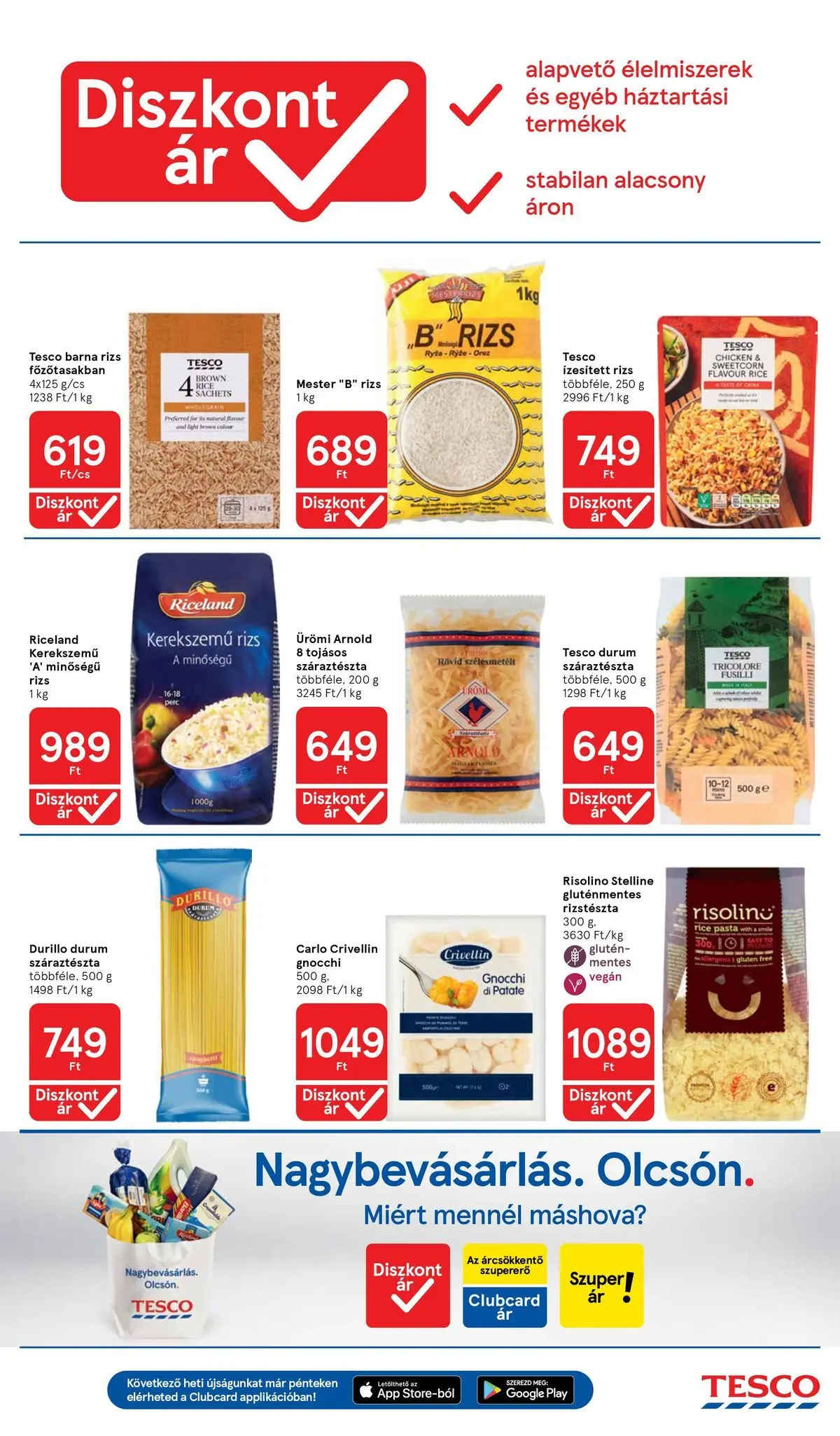 Tesco akciós újság - 2026.04.29.-tól - online | Oldal: 9 | Termékek: Rizstészta, Rizs, Gluténmentes, Vegán