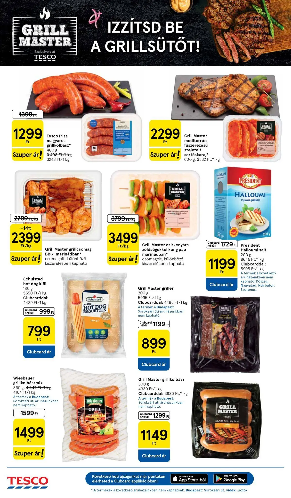 Tesco akciós újság - 2026.04.29.-tól - online | Oldal: 12 | Termékek: Hot dog, Grillsajt, Halloumi sajt, Sajt
