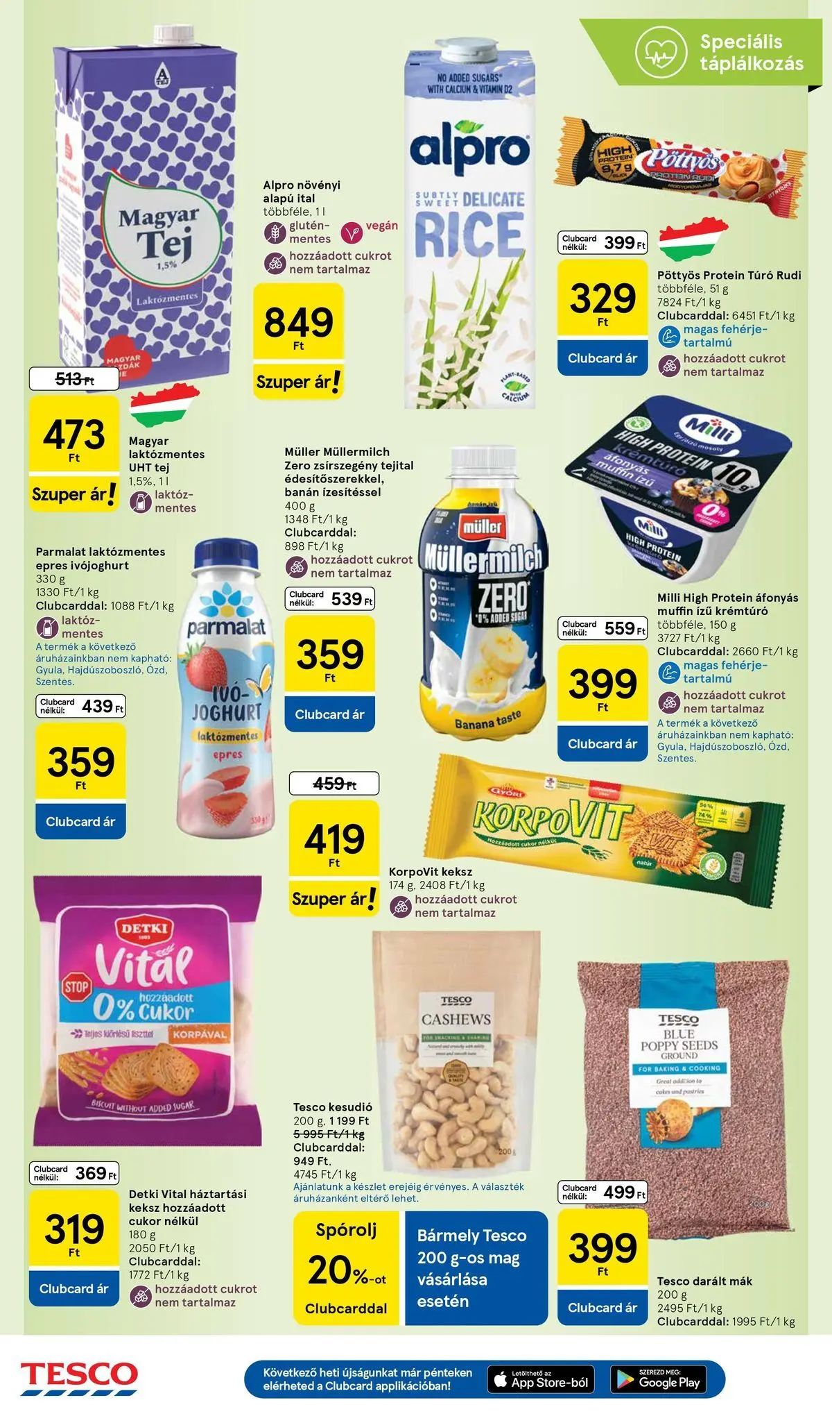 Tesco akciós újság - 2026.04.29.-tól - online | Oldal: 20 | Termékek: Túró rudi, Tej, Banán, Keksz