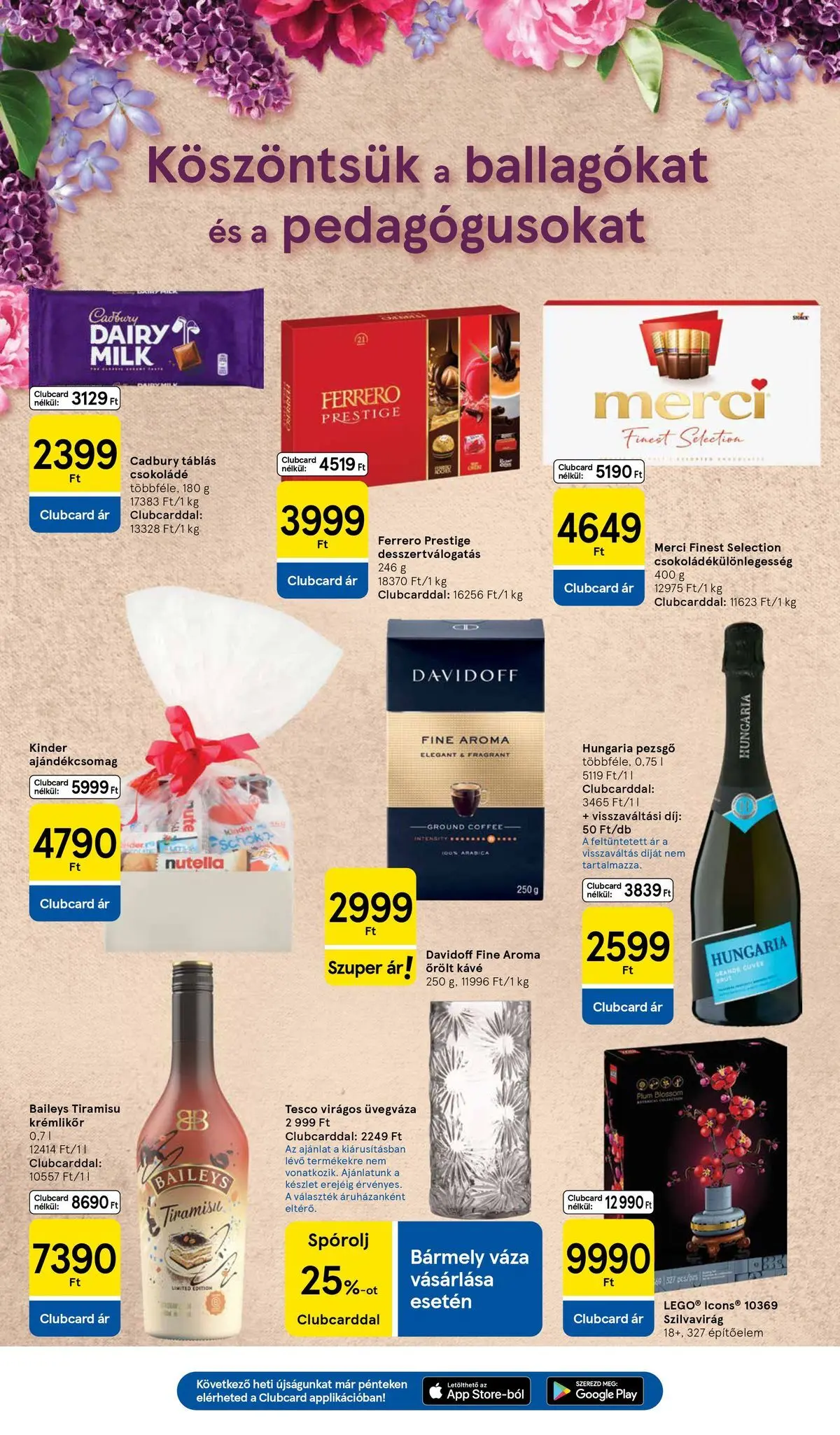 Tesco akciós újság - 2026.04.29.-tól - online | Oldal: 21 | Termékek: Tiramisu, Krémlikőr, Váza, Őrölt kávé