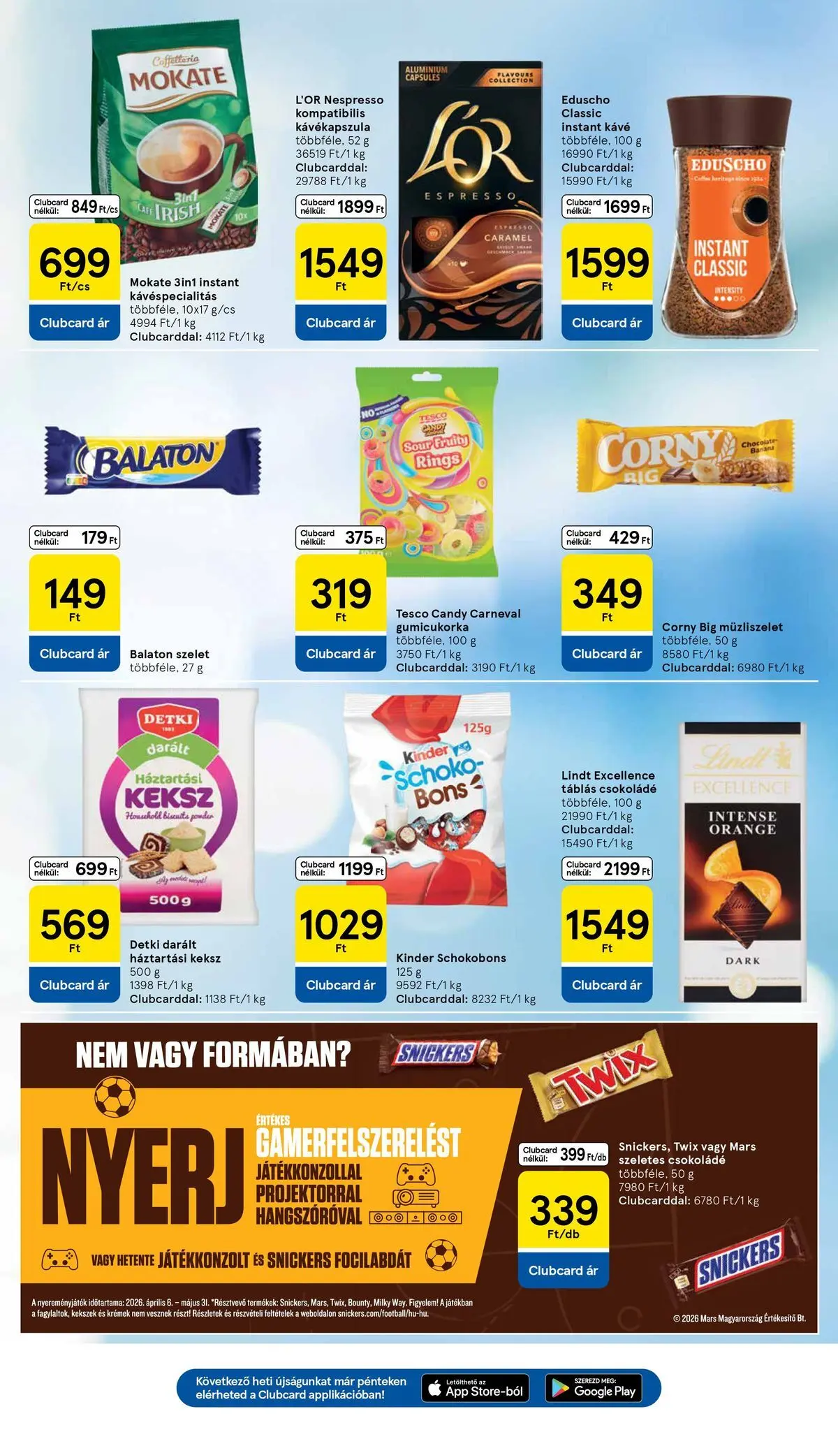 Tesco akciós újság - 2026.04.29.-tól - online | Oldal: 23 | Termékek: Kávékapszula, Háztartási keksz, Kávé, Keksz