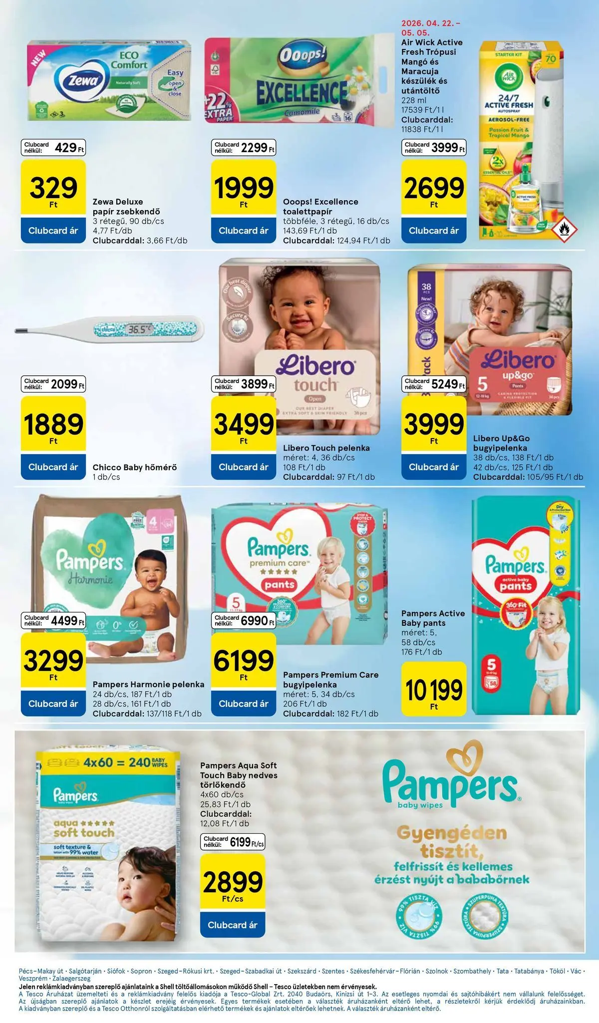 Tesco akciós újság - 2026.04.29.-tól - online | Oldal: 27 | Termékek: Pampers, Hőmérő, Pelenka, Mangó