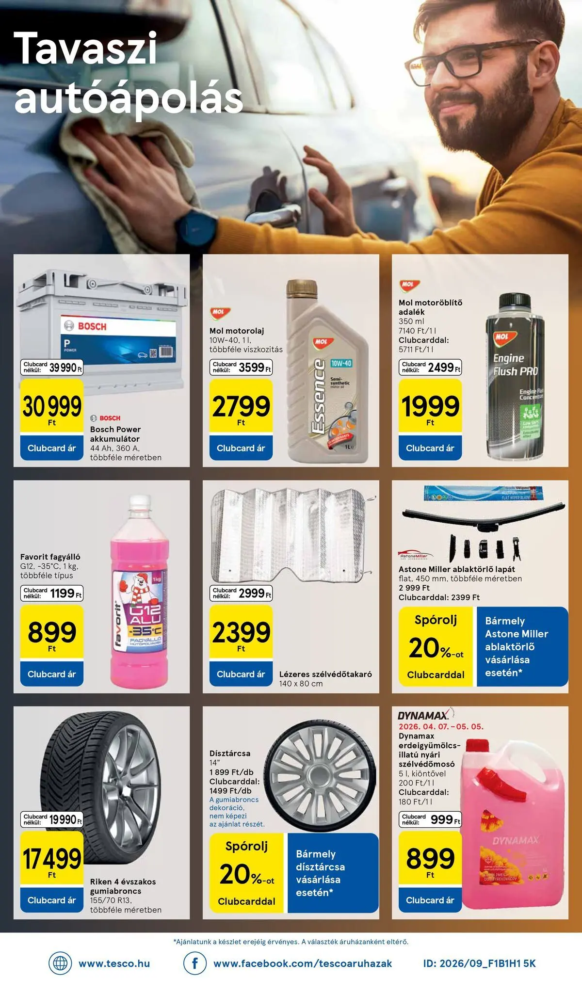 Tesco akciós újság - 2026.04.29.-tól - online | Oldal: 32 | Termékek: Akkumulátor, Motorolaj