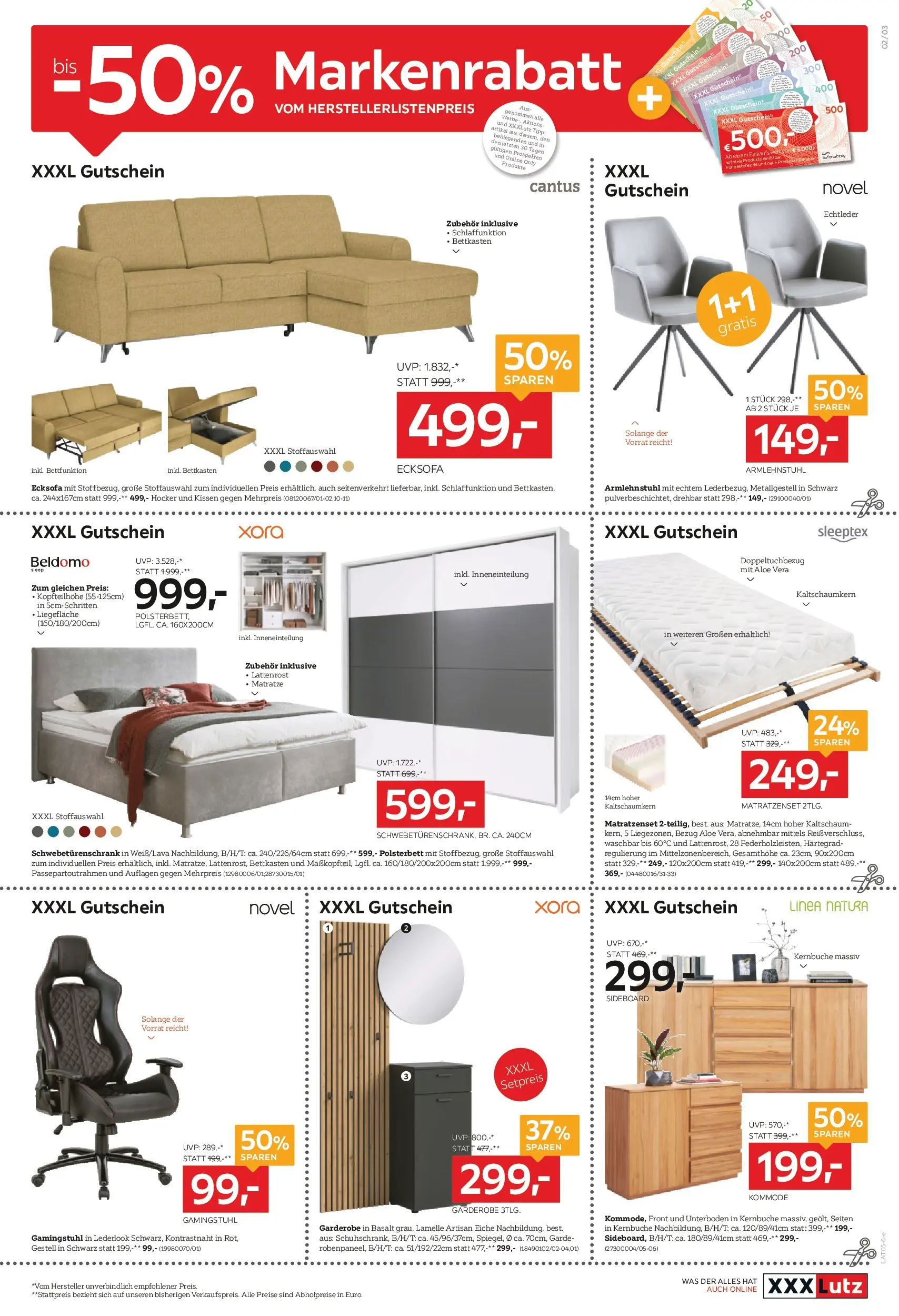 XXXLutz - Best Preis von 18.05.2026 - Aktuelle Angebote | Seite: 3 | Produkte: Matratze, Kissen, Kommode, Lattenrost