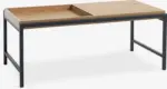 JYSK JYSK Маса за кафе TRAPPEDAL 50x100 цвят топъл дъб/черно - до 15-05-26