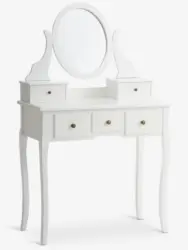 JYSK Тоалетка MALLING с огледало и 5 чекмеджета бяла