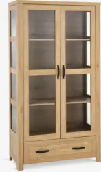 JYSK Витрина JUNGEN 2 врати 1 чекмедже цвят топъл дъб