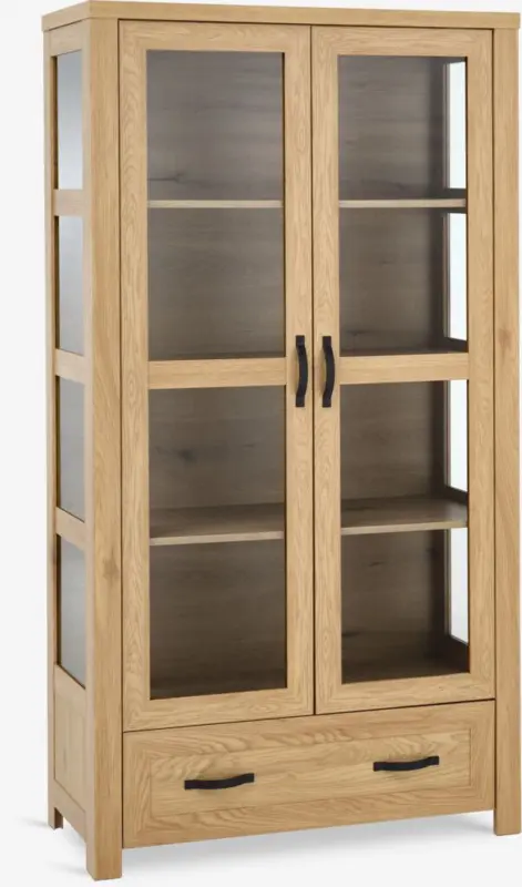 JYSK Витрина JUNGEN 2 врати 1 чекмедже цвят топъл дъб