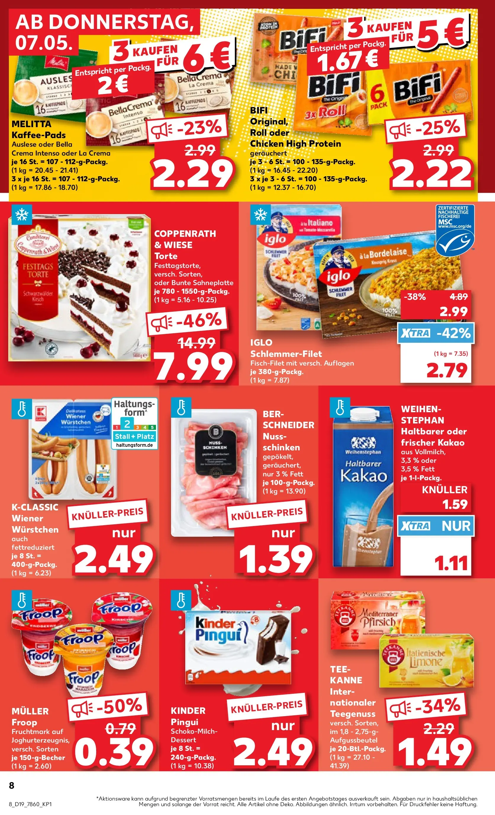 Prospekt Kaufland ab 04.05.2026 » Angebote Online zum Blättern | Seite: 13 | Produkte: Froop, Melitta, Wiener wurstchen, Pfirsich