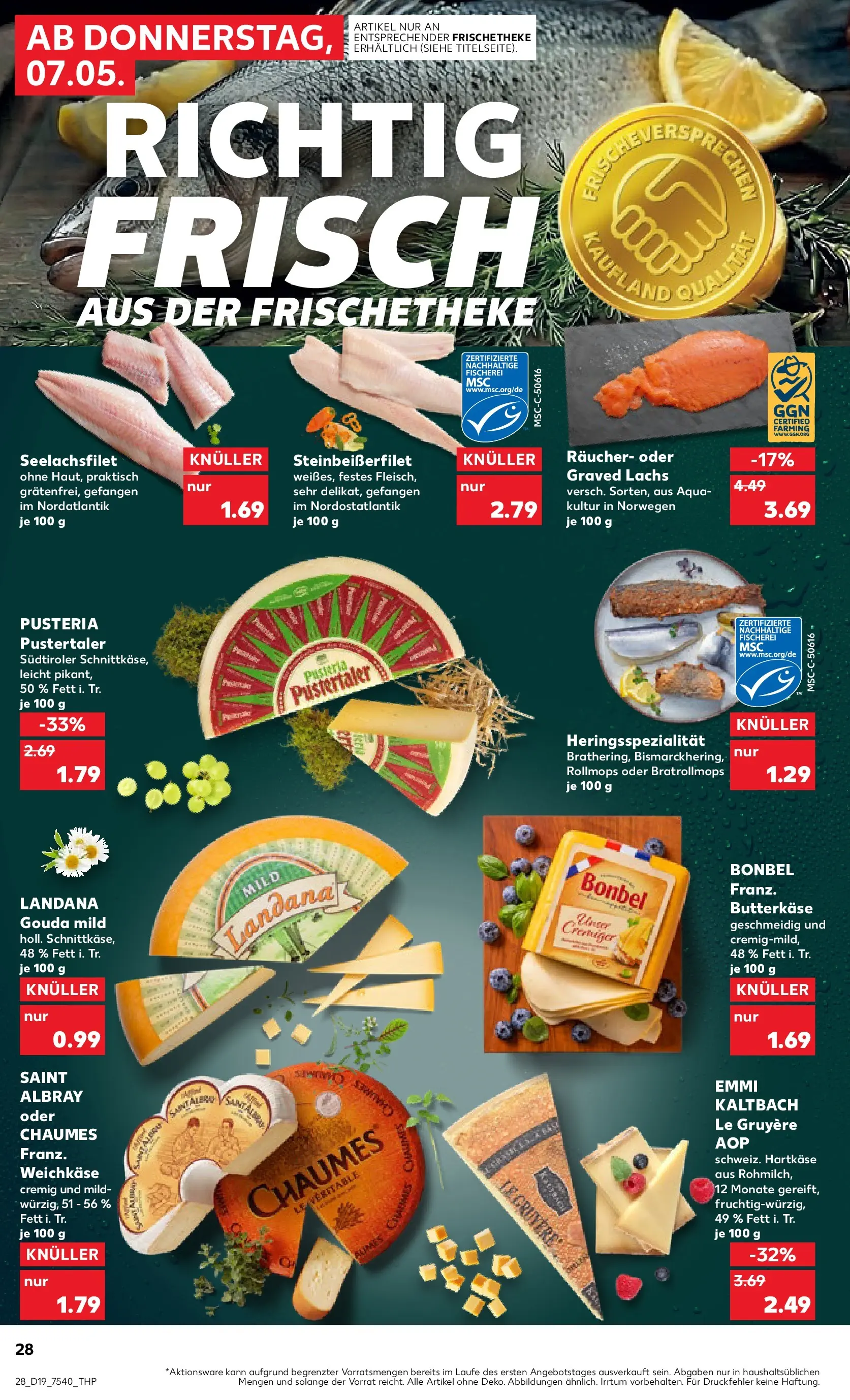 Prospekt Kaufland ab 04.05.2026 » Angebote Online zum Blättern | Seite: 33 | Produkte: Butter, Gouda, Lachs