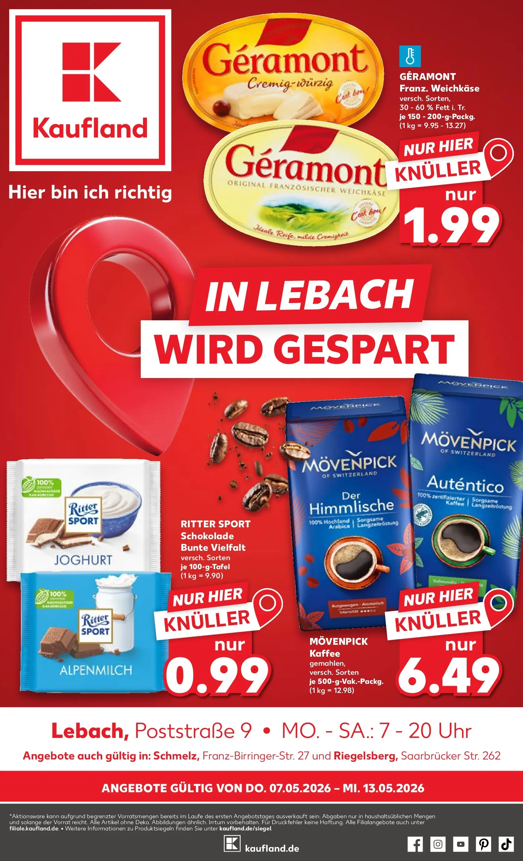 Prospekt Kaufland ab 04.05.2026 » Angebote Online zum Blättern | Seite: 6 | Produkte: Geramont, Kaffee, Schokolade, Uhr