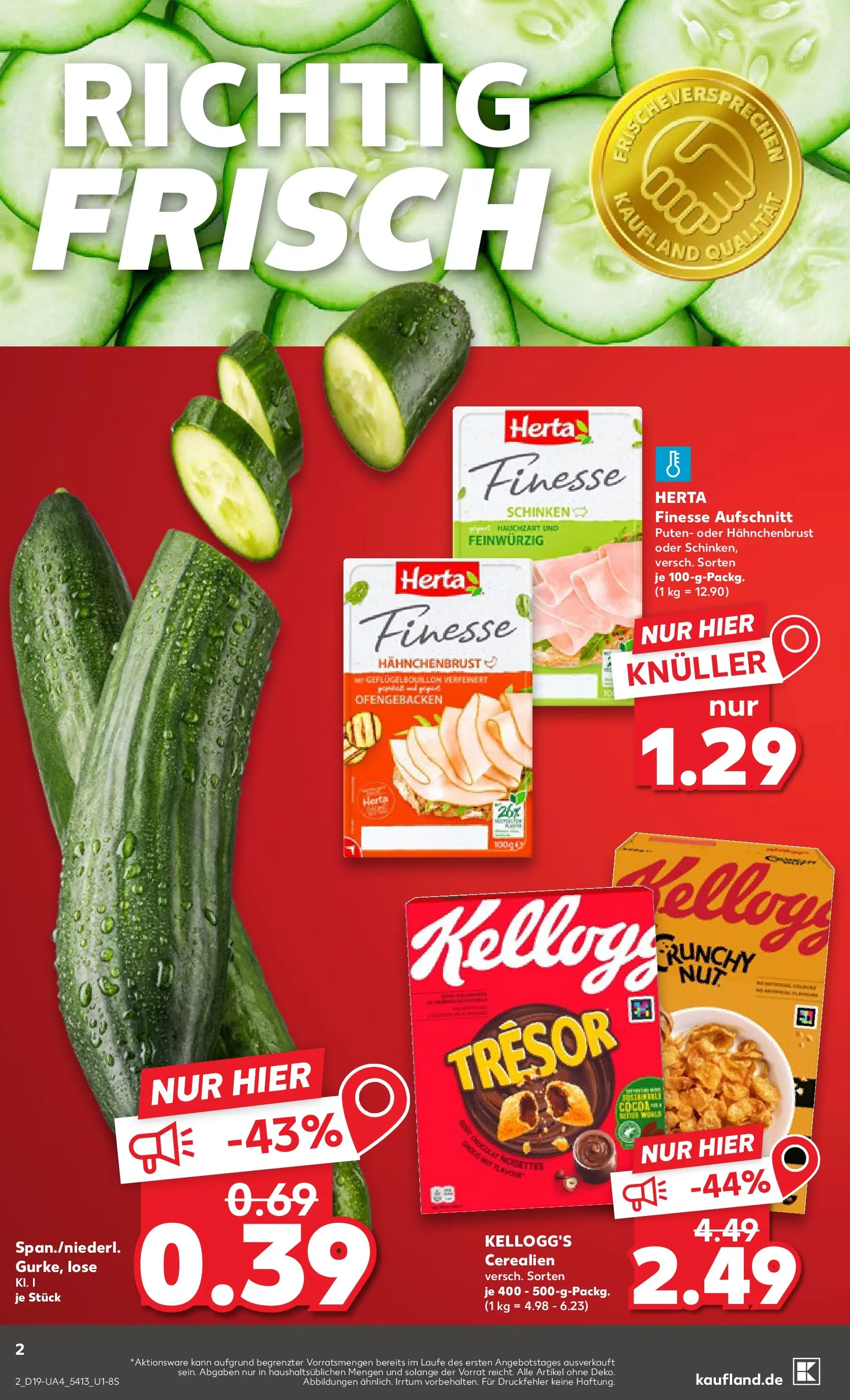 Prospekt Kaufland ab 04.05.2026 » Angebote Online zum Blättern | Seite: 7 | Produkte: Kellogg's, Schinken, Herta finesse, Hahnchenbrust