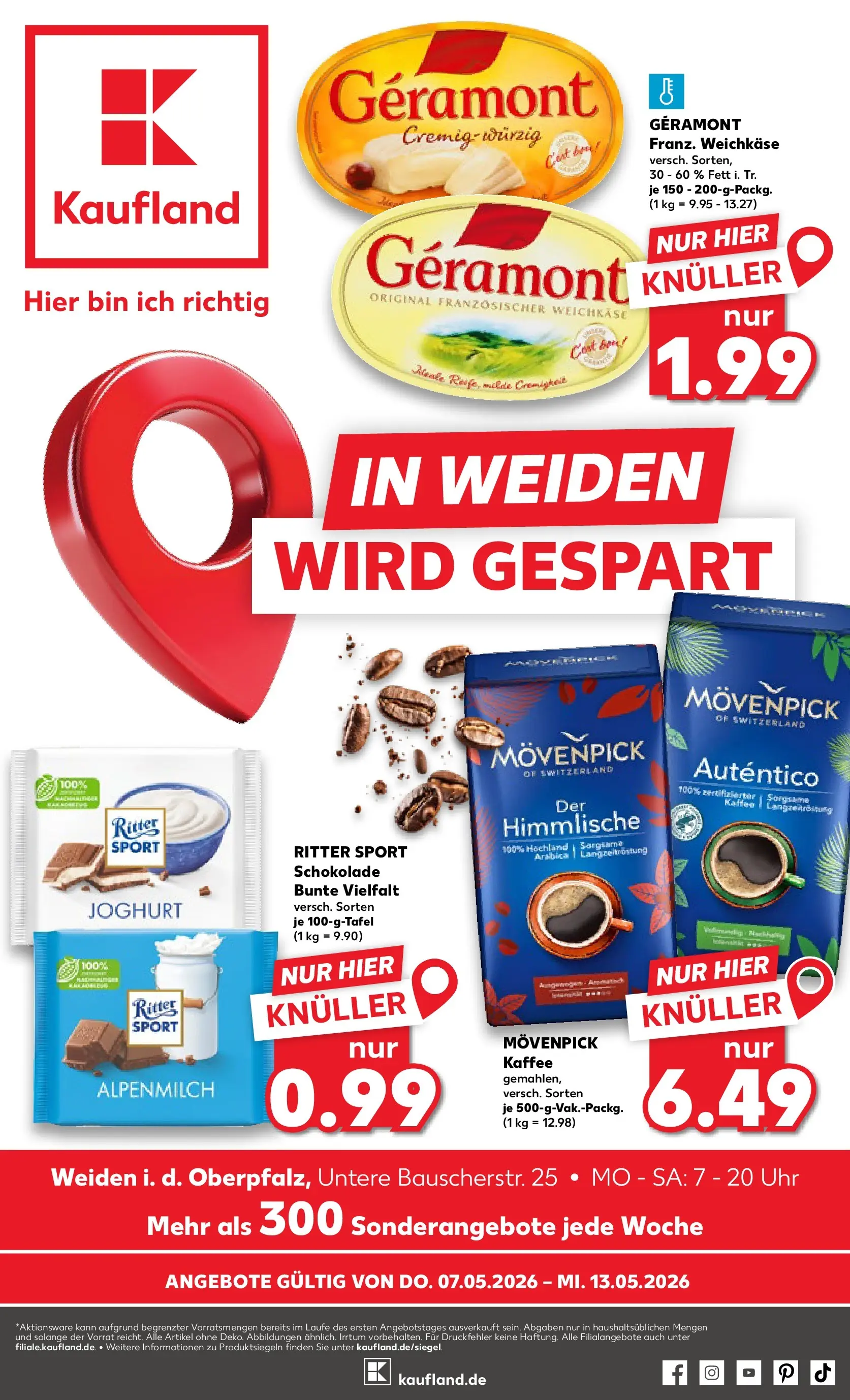 Prospekt Kaufland ab 04.05.2026 » Angebote Online zum Blättern | Seite: 6 | Produkte: Geramont, Ritter sport, Movenpick kaffee, Uhr