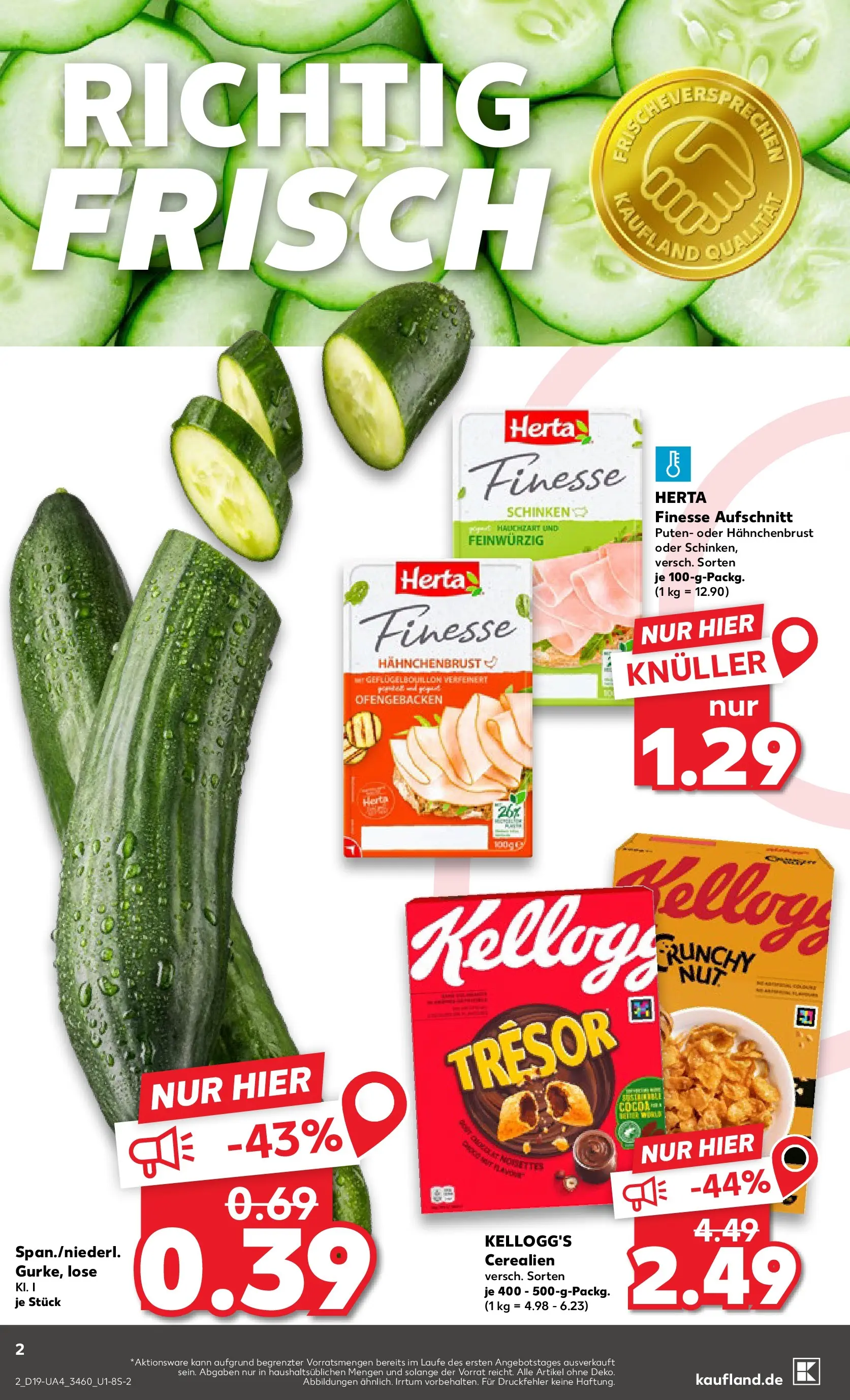 Prospekt Kaufland ab 04.05.2026 » Angebote Online zum Blättern | Seite: 7 | Produkte: Kellogg's, Schinken, Herta finesse, Hahnchenbrust