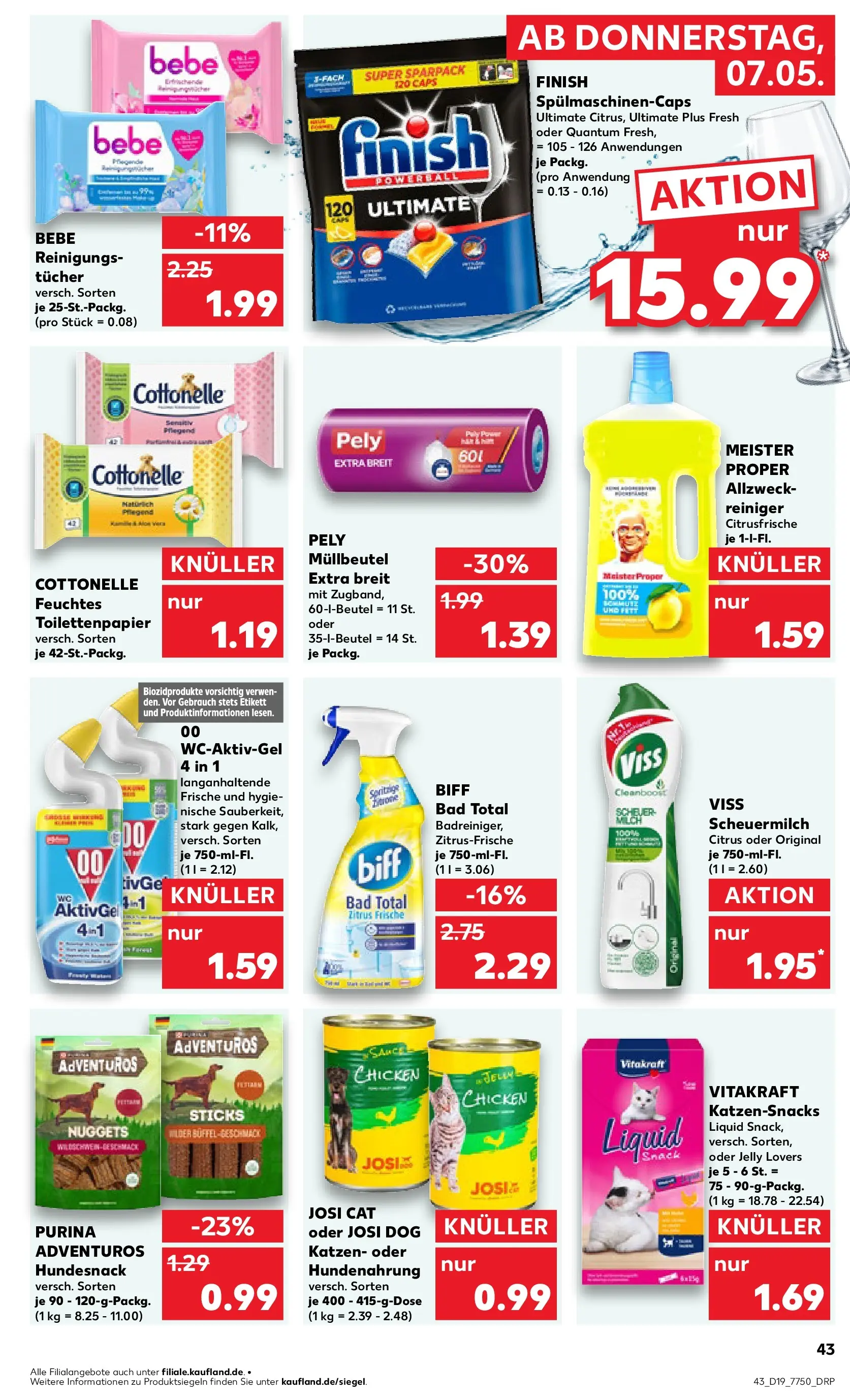 Prospekt Kaufland ab 04.05.2026 » Angebote Online zum Blättern | Seite: 48 | Produkte: Bad, Finish, Toilettenpapier, Feuchtes Toilettenpapier