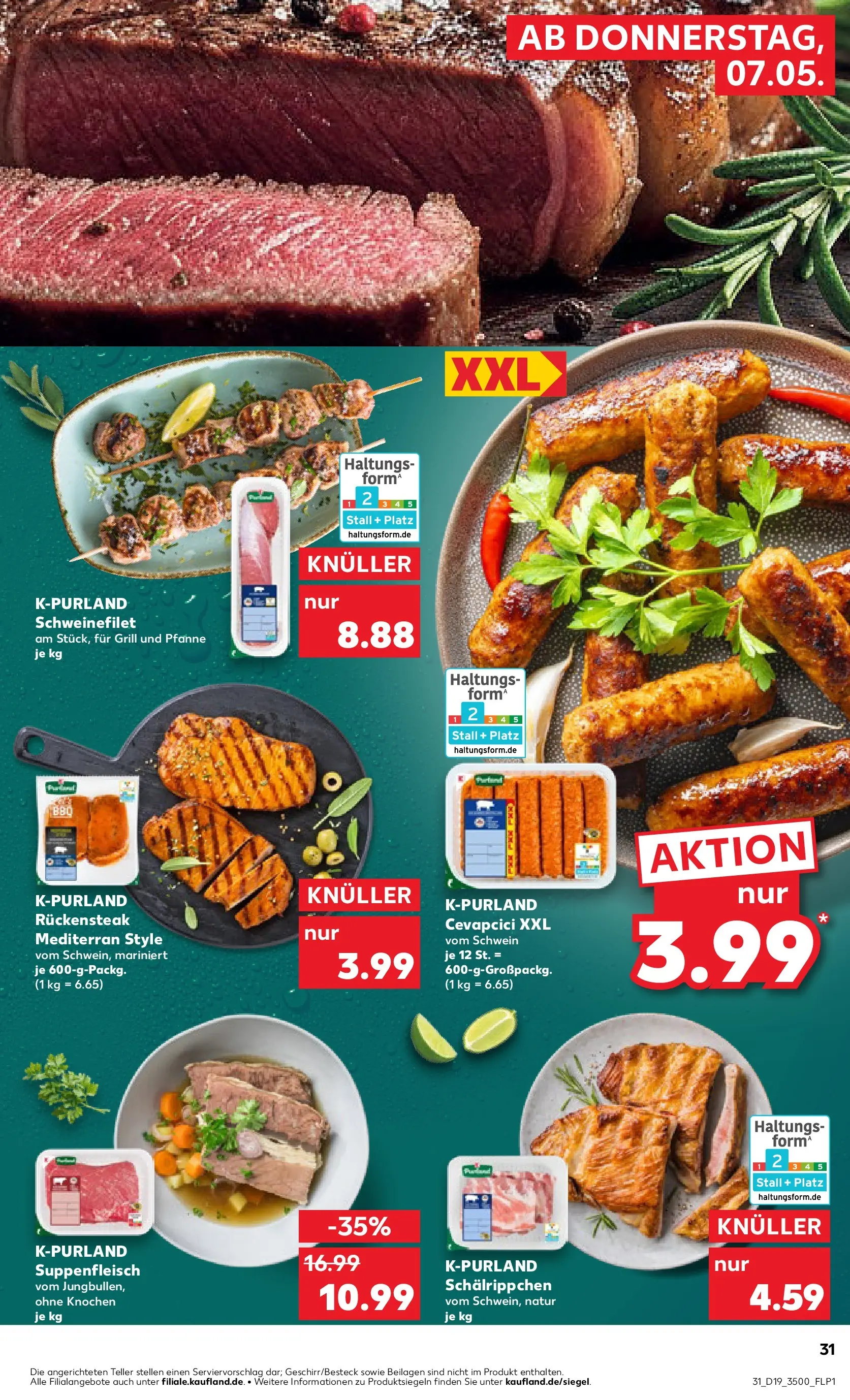 Prospekt Kaufland ab 07.05.2026 » Angebote Online zum Blättern | Seite: 31 | Produkte: Grill, Cevapcici, Suppenfleisch, Steak