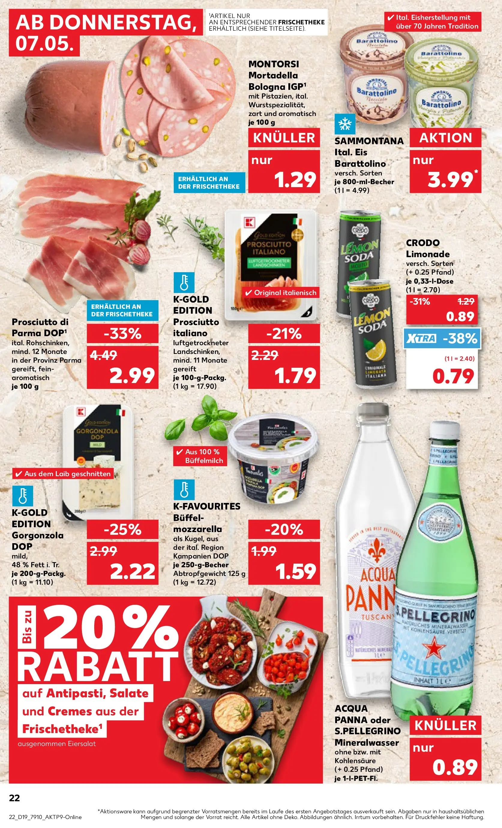 Prospekt Kaufland ab 04.05.2026 » Angebote Online zum Blättern | Seite: 27 | Produkte: Theke, Mozzarella, Limonade, Eis