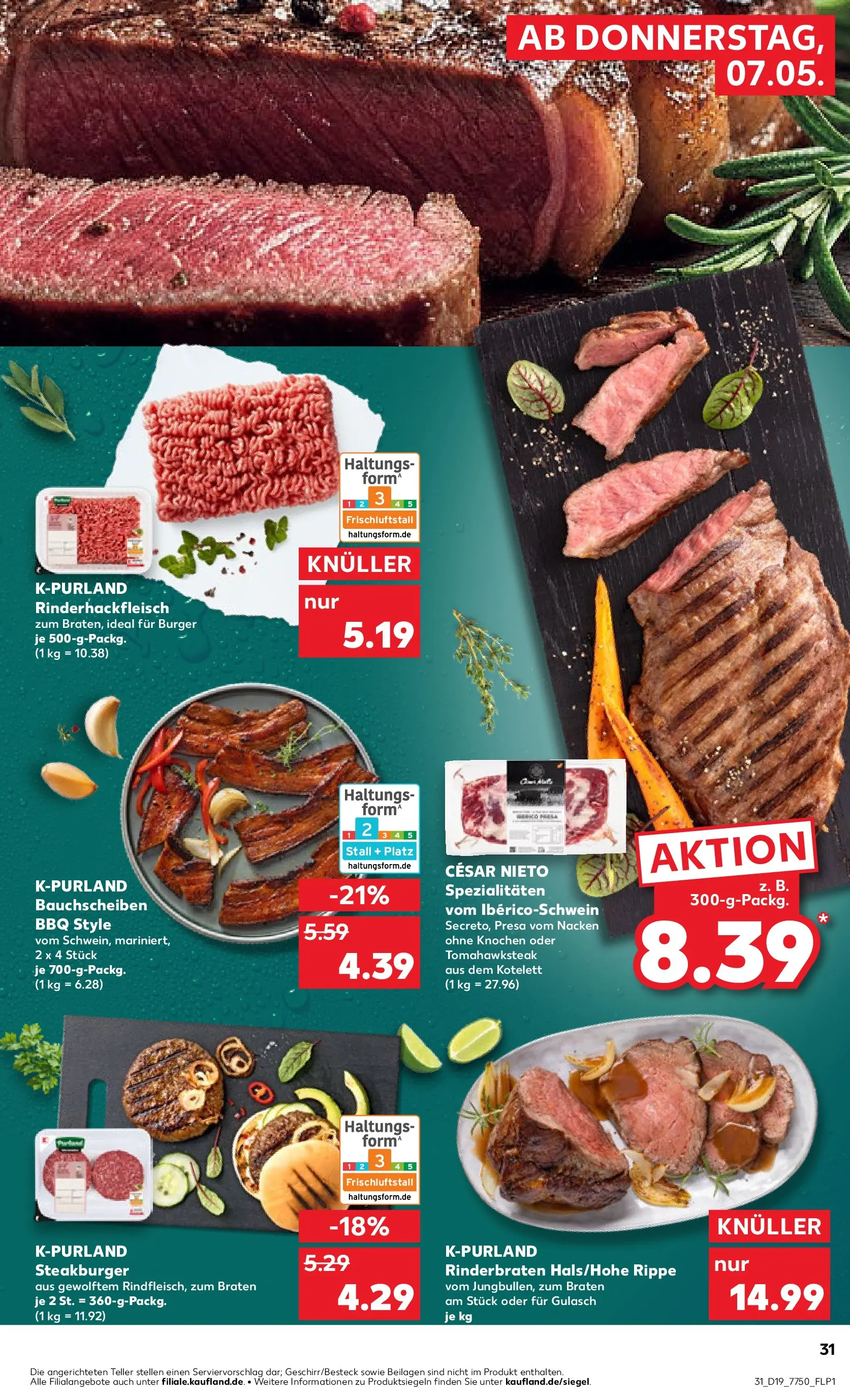 Prospekt Kaufland ab 04.05.2026 » Angebote Online zum Blättern | Seite: 36 | Produkte: Rinderbraten, Burger, Gulasch